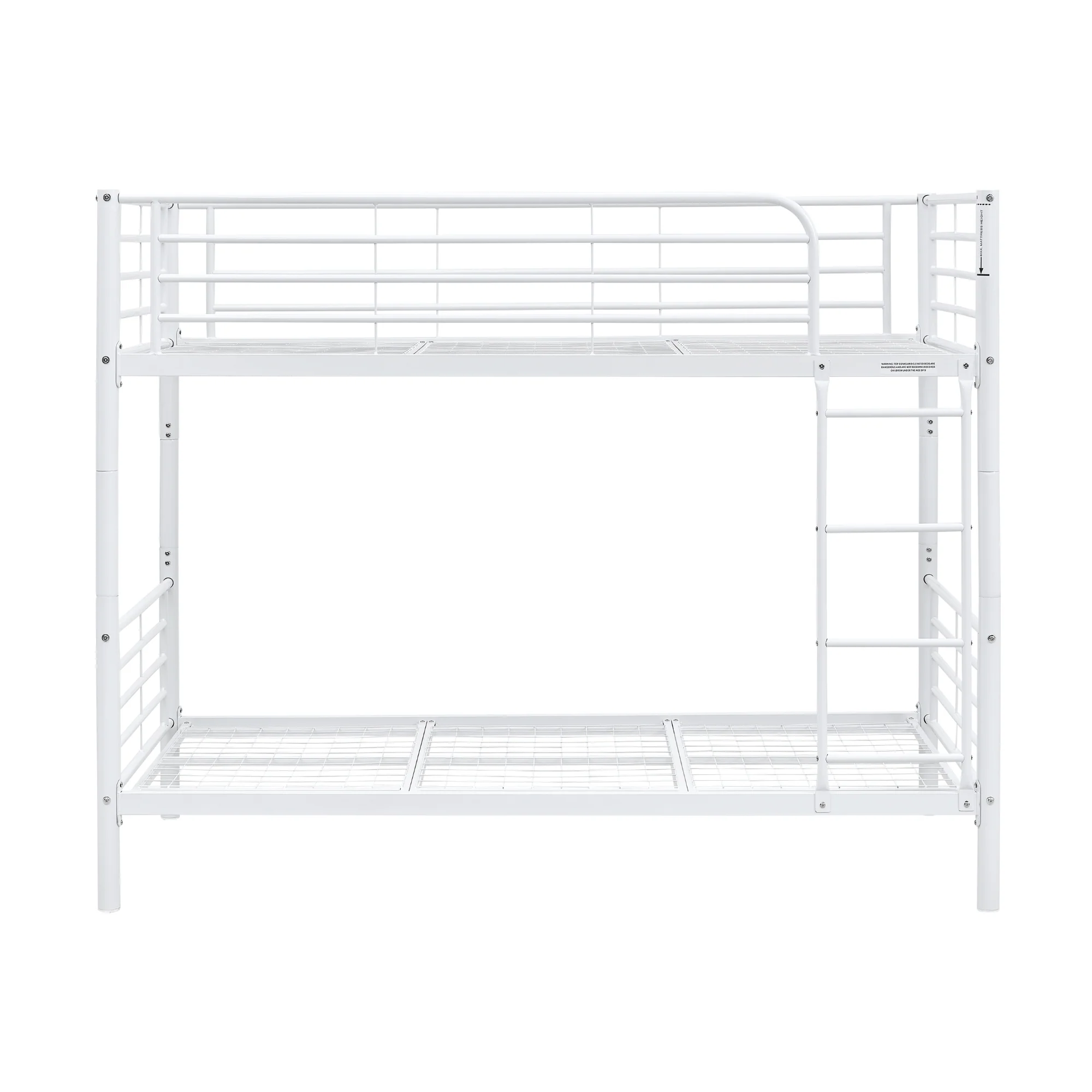 Sams Single Metal Bunk Bed Frame White - Image 2