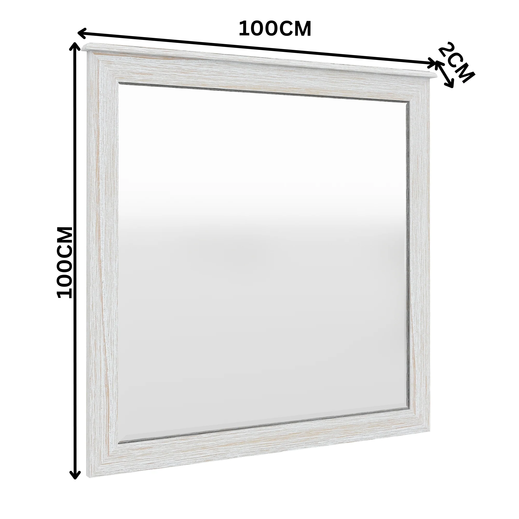 San Remo Dresser Mirror Washed White - Image 2