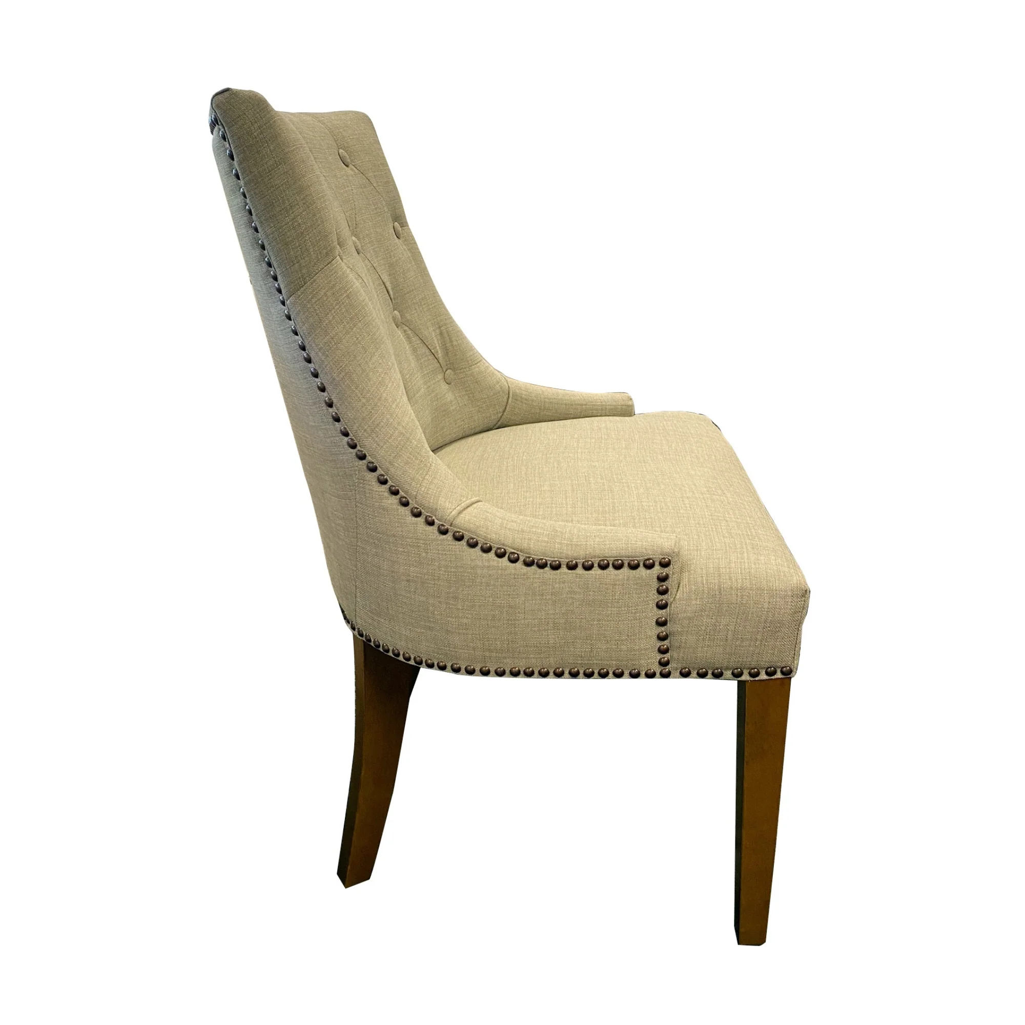 Santa Monte 2pc Fabric Dining Chair Beige - Image 3