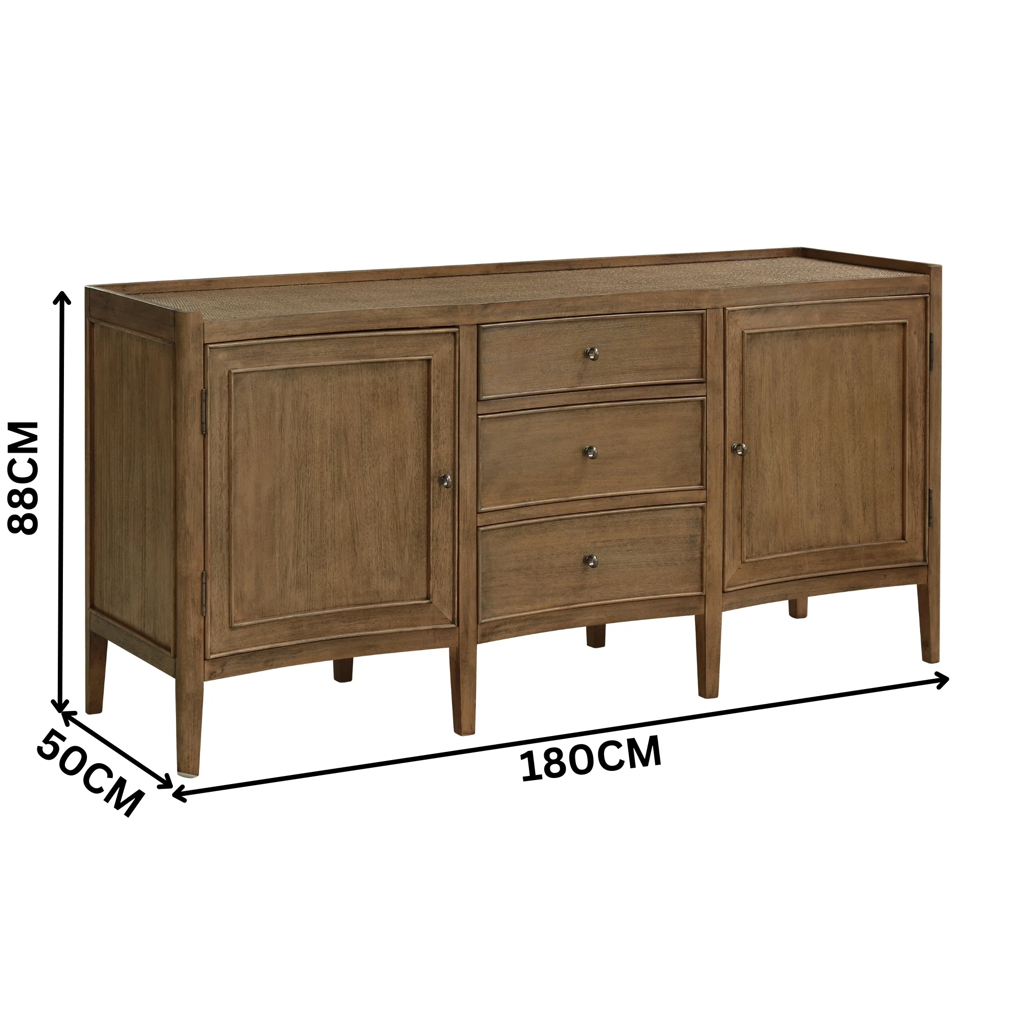 Marina Buffet Table 2 Door 3 Drawer Natural - Image 5