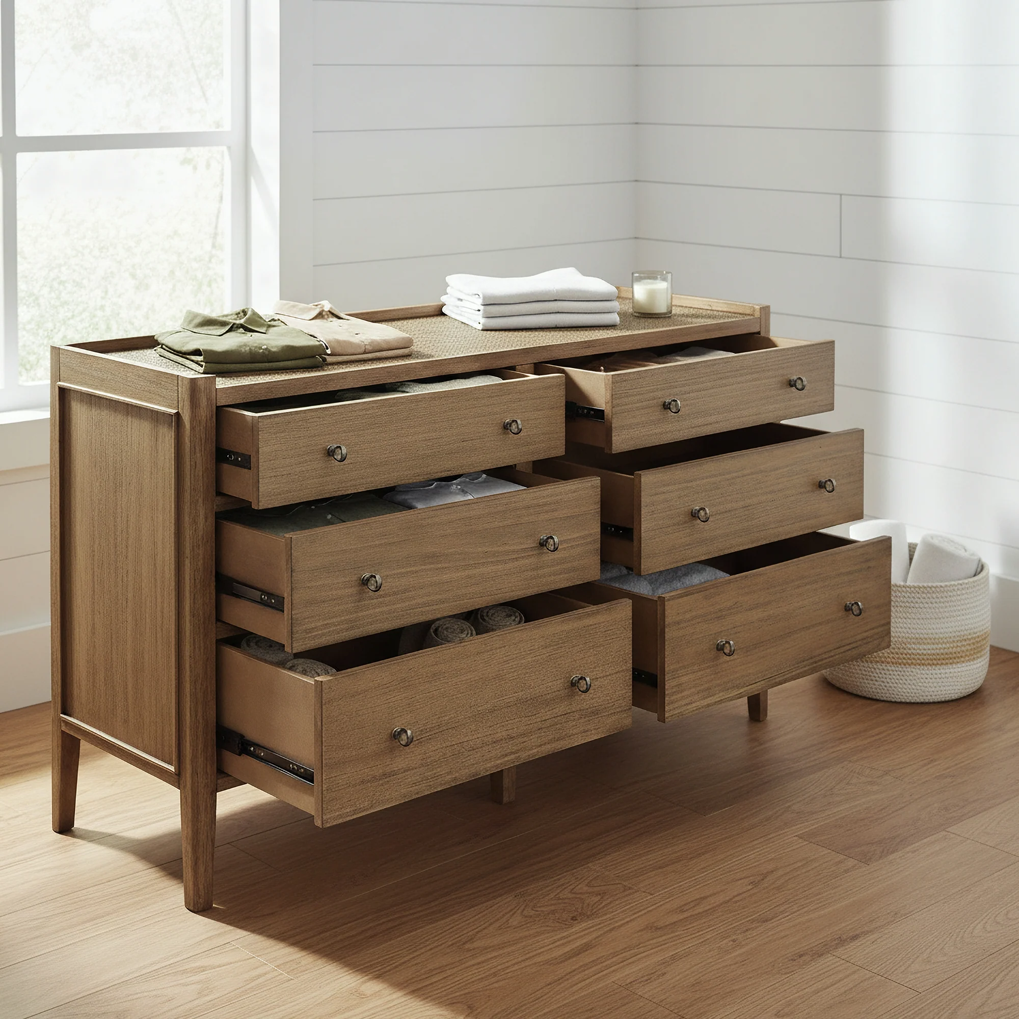 Marina Dresser 6 Drawer Natural - Image 3