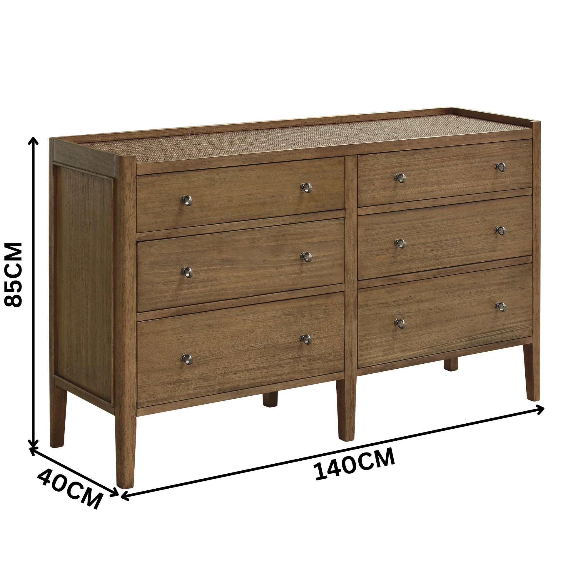 Marina Dresser 6 Drawer Natural - Image 5