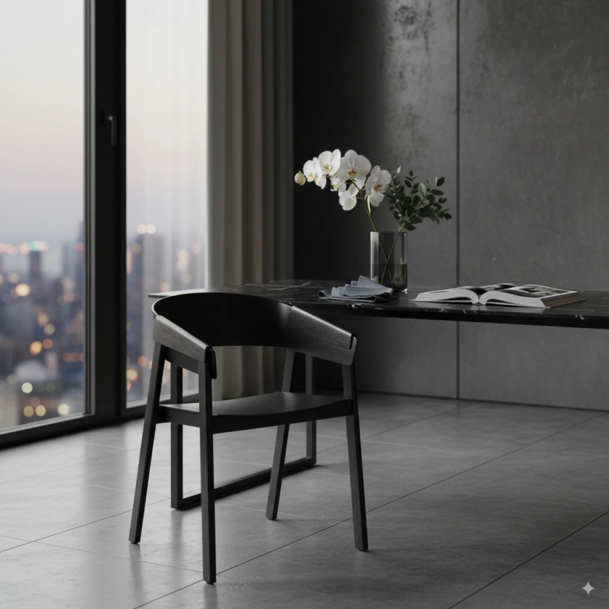 Selena 2pc Set Dining Chair Scandinavian Black - Image 2
