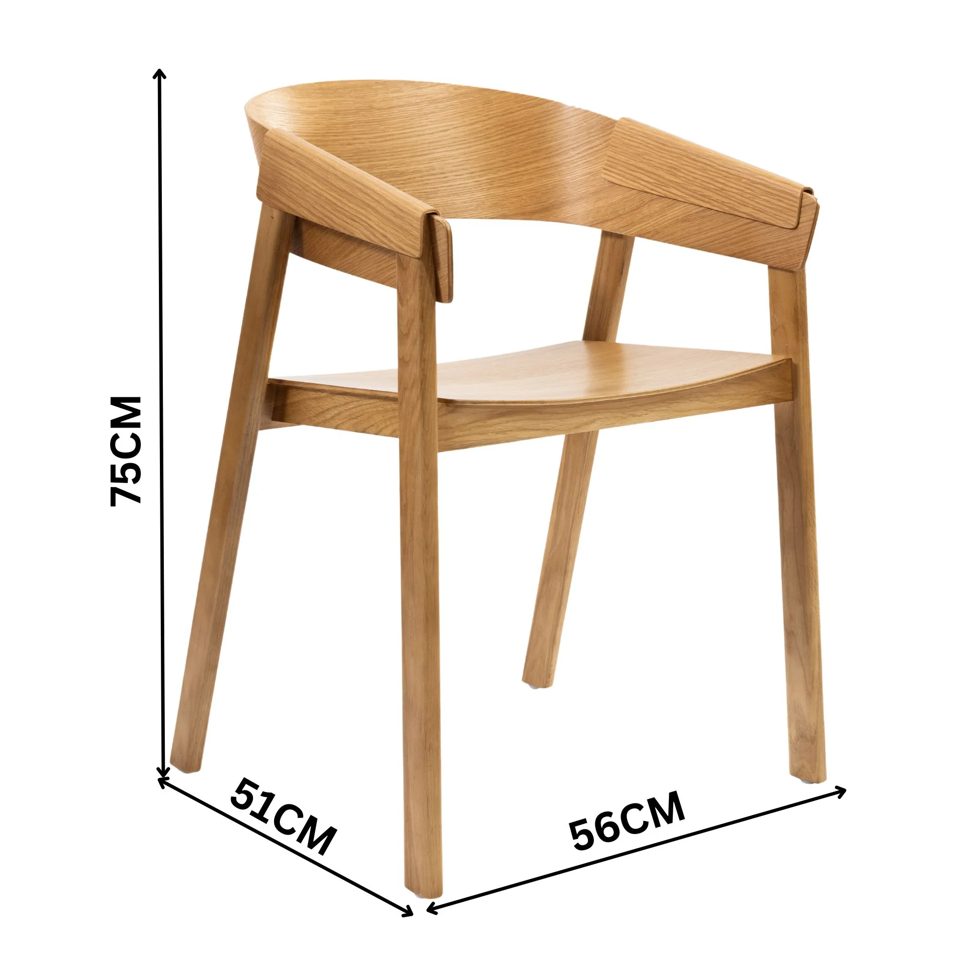 Selena 2pc Set Dining Chair Scandinavian Natural - Image 3
