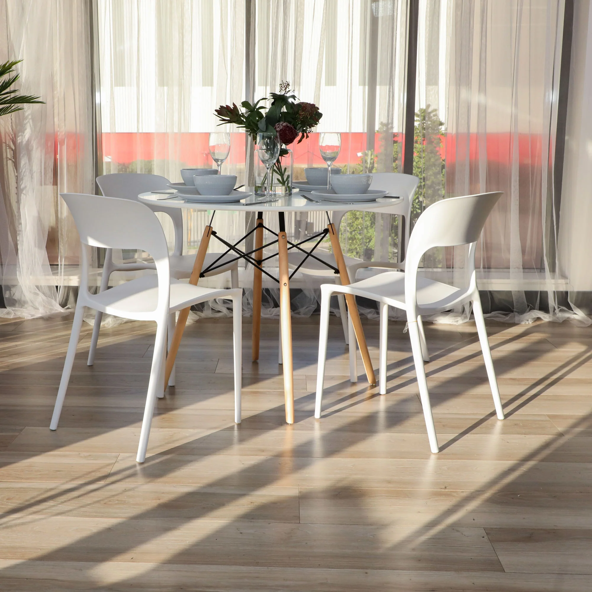 Sokar 100cm Round Dining Table White - Image 6