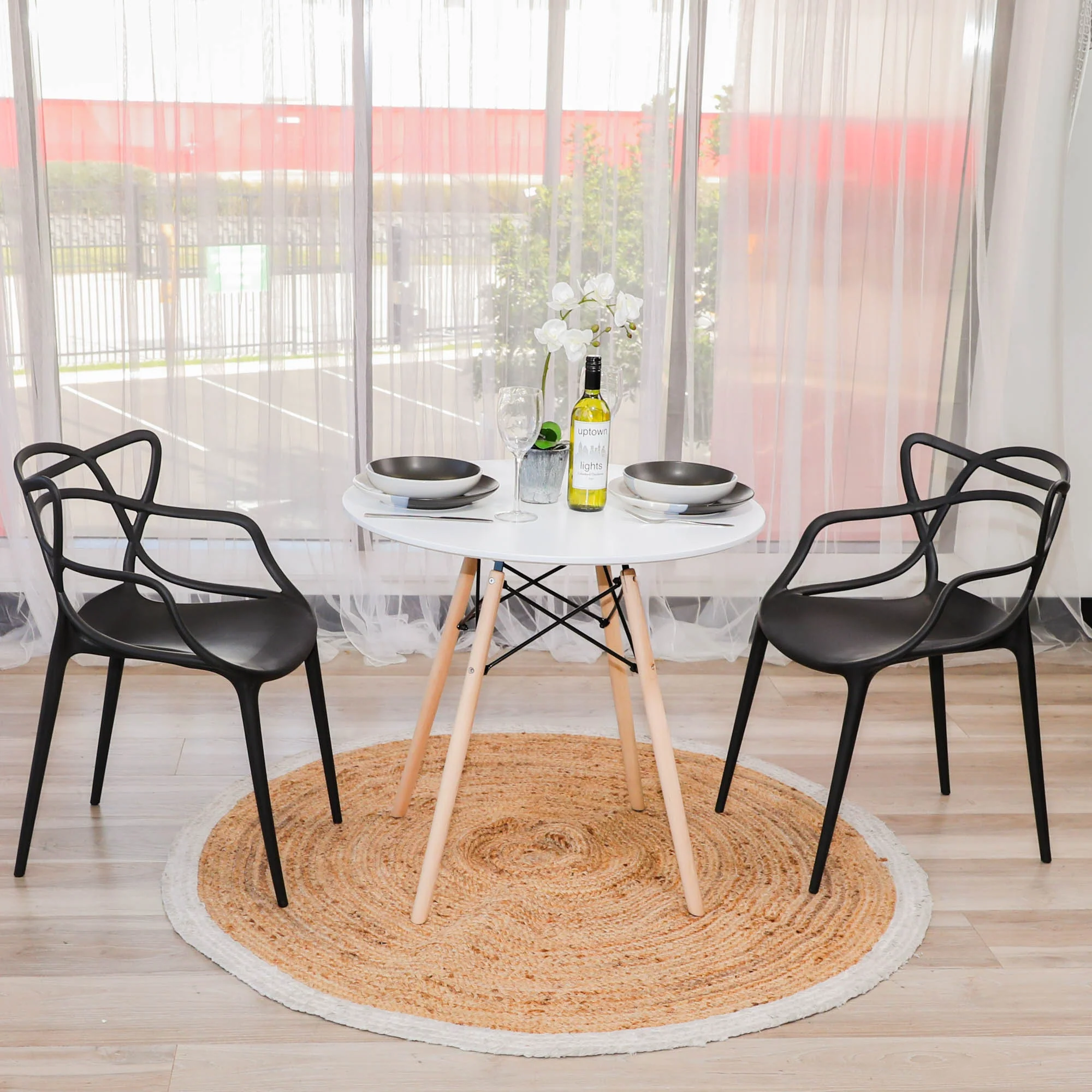 Sokar 80cm Round Dining Table White - Image 2