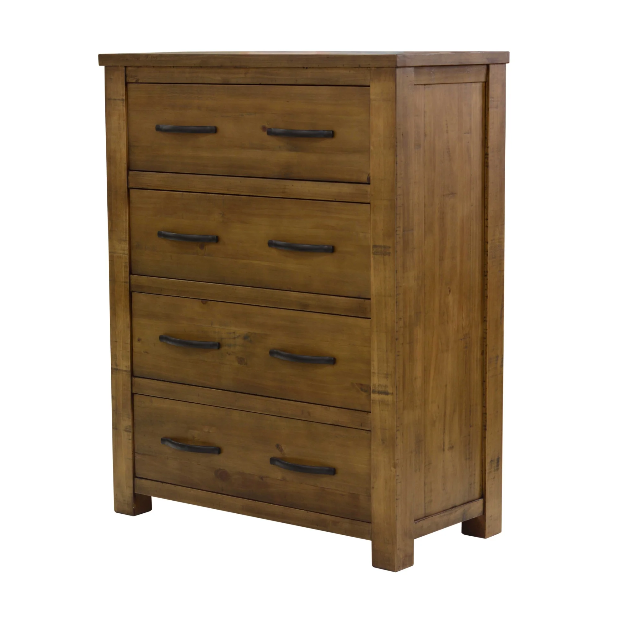 Sonora Tallboy Rustic Solid Pine Wood Ash Brown - Image 2