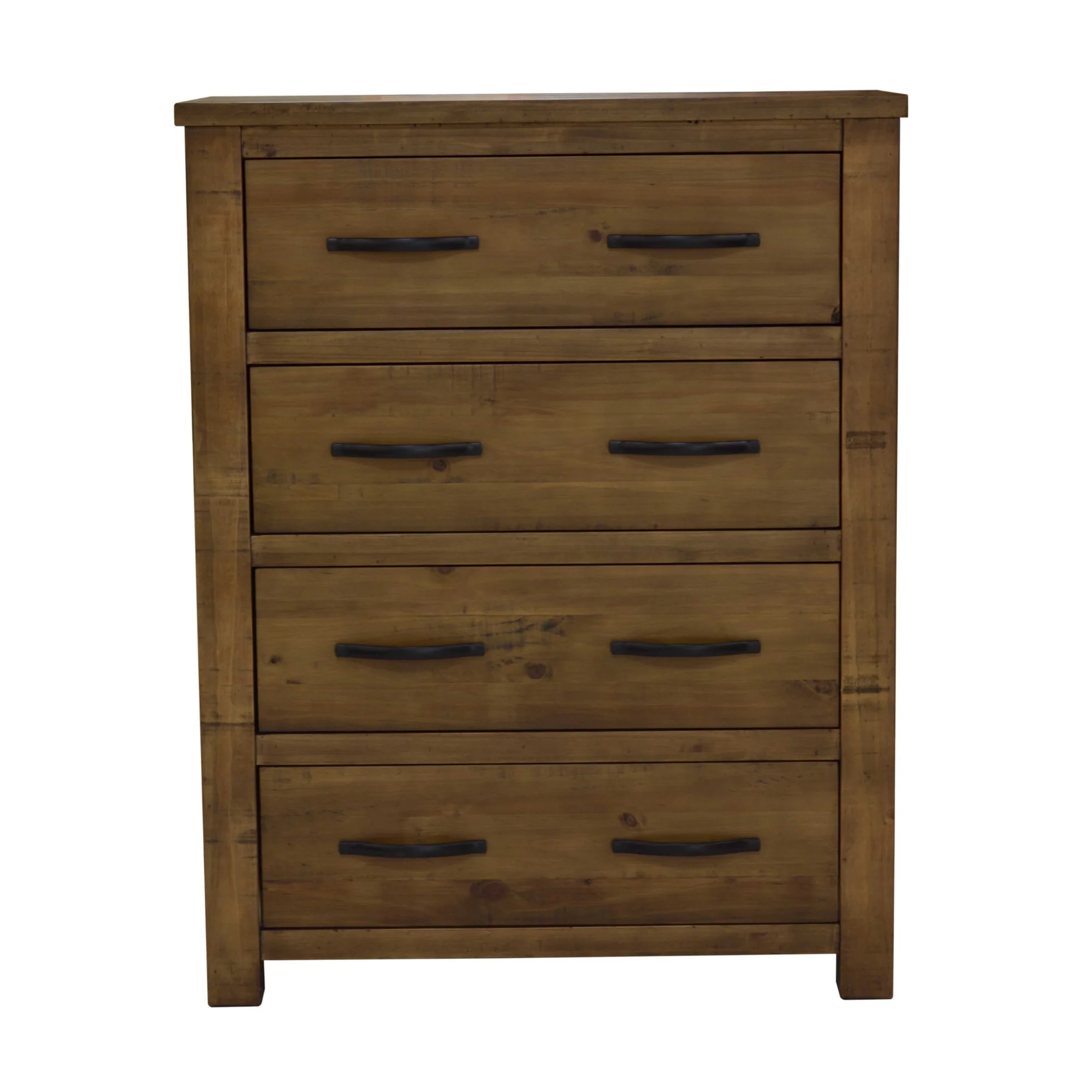Sonora Tallboy Rustic Solid Pine Wood Ash Brown - Image 4