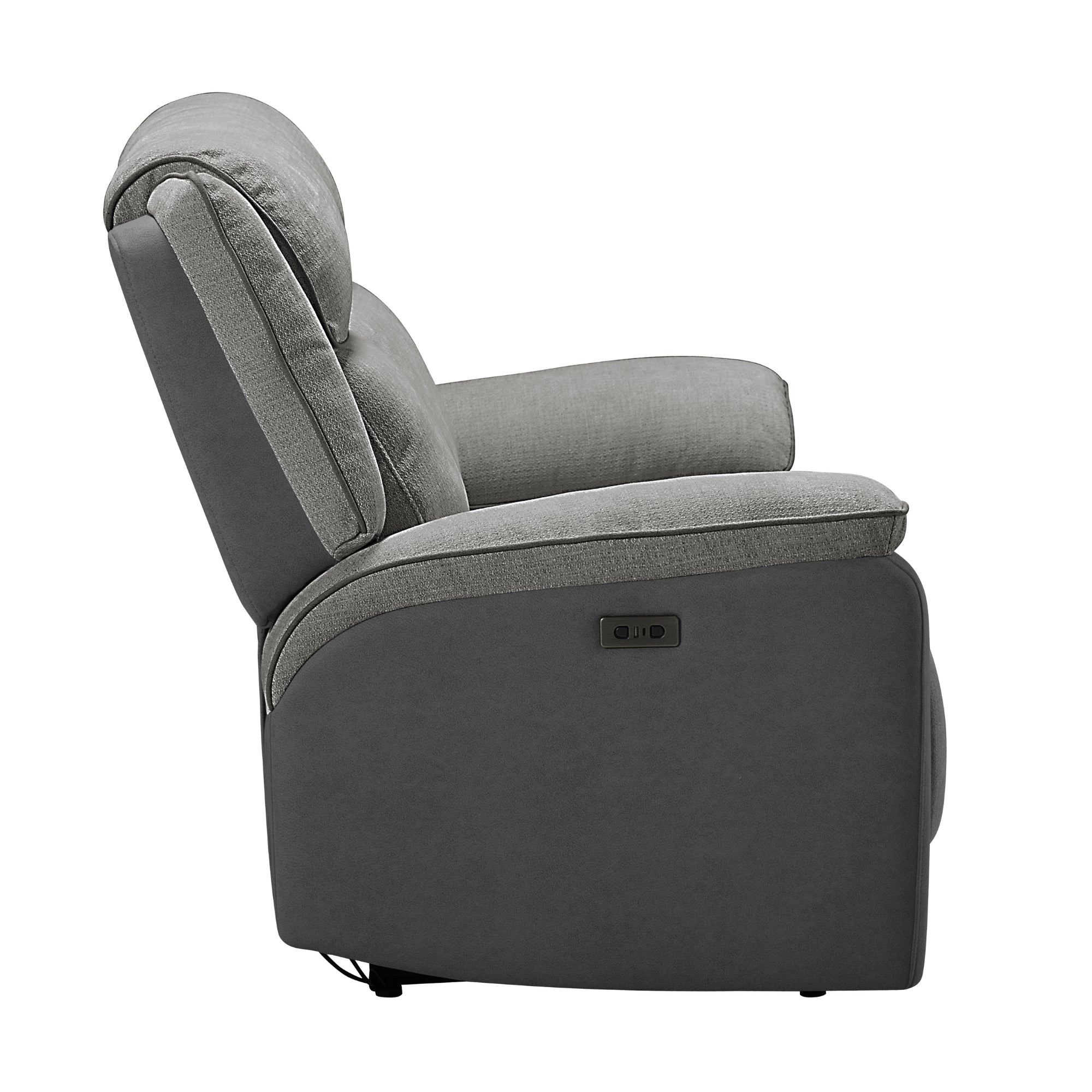 Southwest 2 Seater Electric Recliner Fabric Sofa Lounge Graphite Grey - Image 4