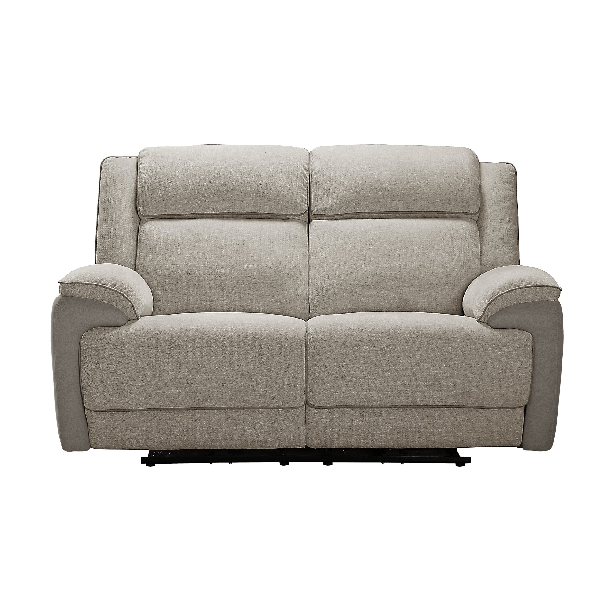 Southwest 2 Seater Electric Recliner Fabric Sofa Lounge Oyster Beige - Image 2