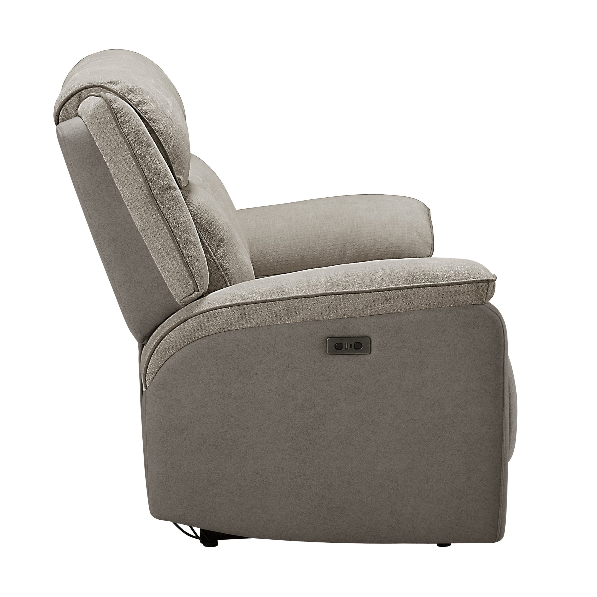 Southwest 2 Seater Electric Recliner Fabric Sofa Lounge Oyster Beige - Image 4