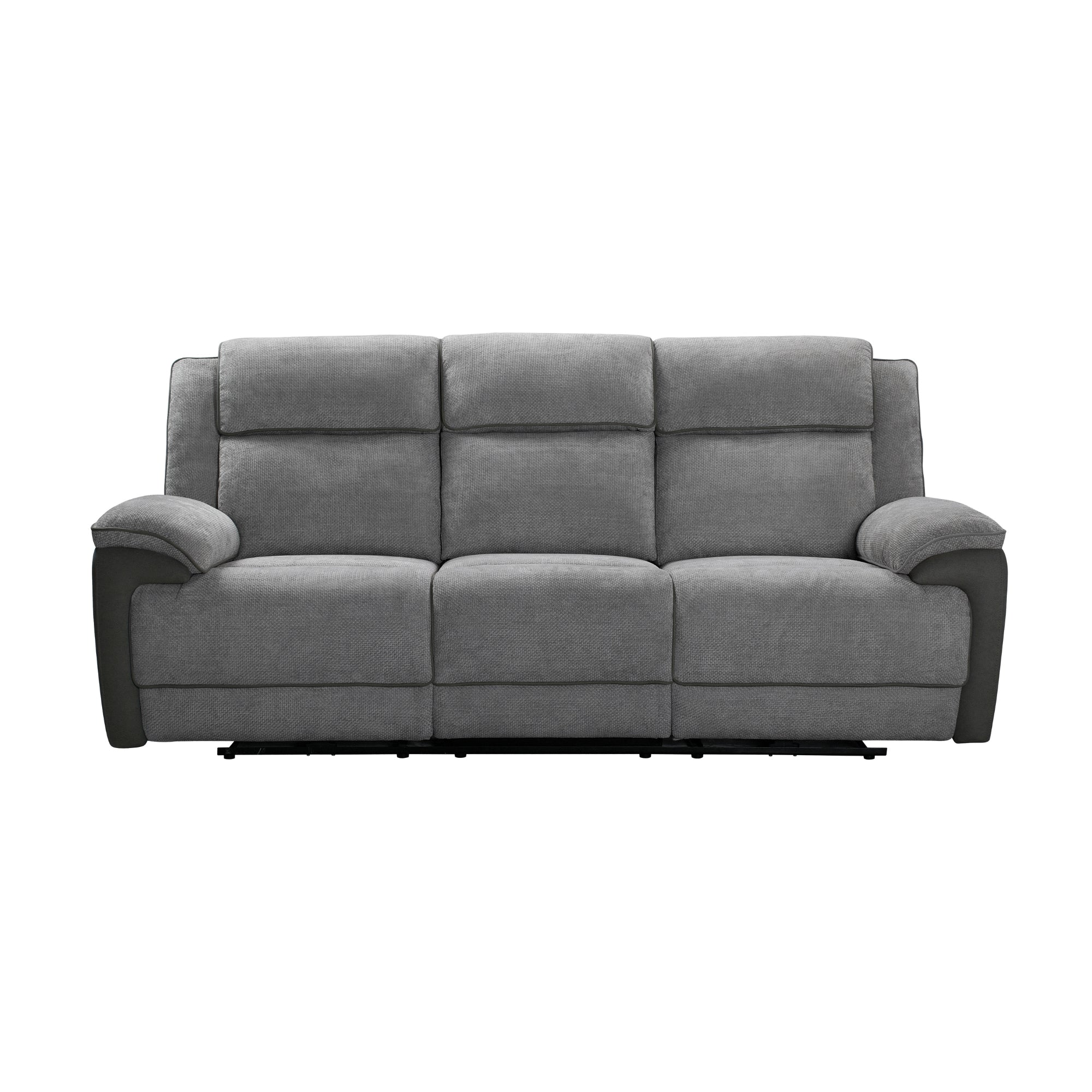 Southwest 3 Seater Electric Recliner Fabric Sofa Lounge Graphite Grey - Image 2