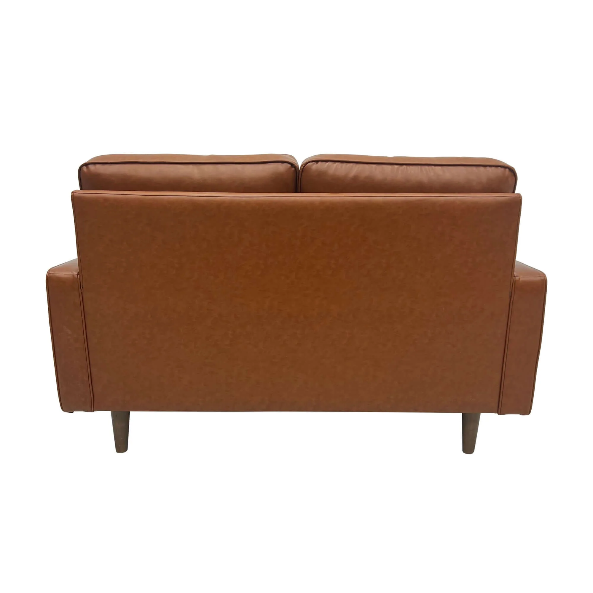 Stockholm 2 Seater Sofa Premium Faux Leather Tan - Image 4