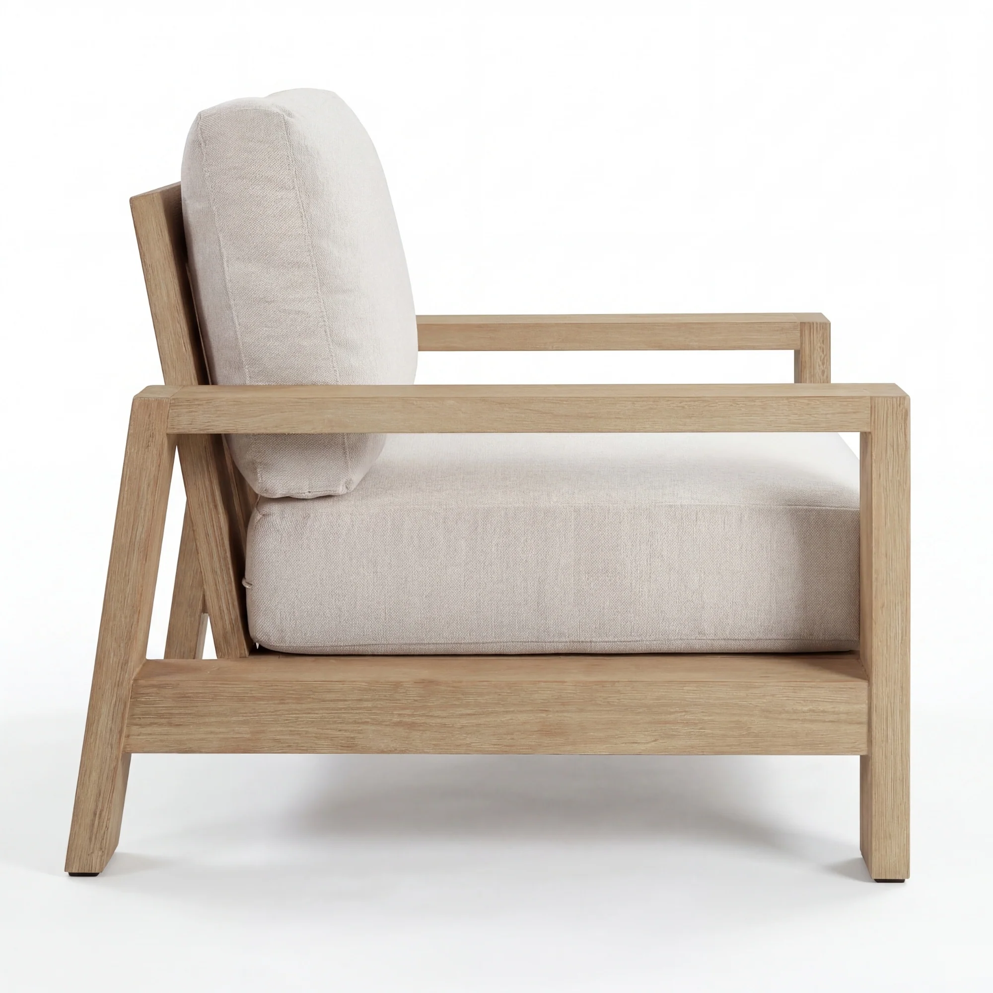 Stud 1 Seater Outdoor Sofa Lounge Chair White Wash - Image 6