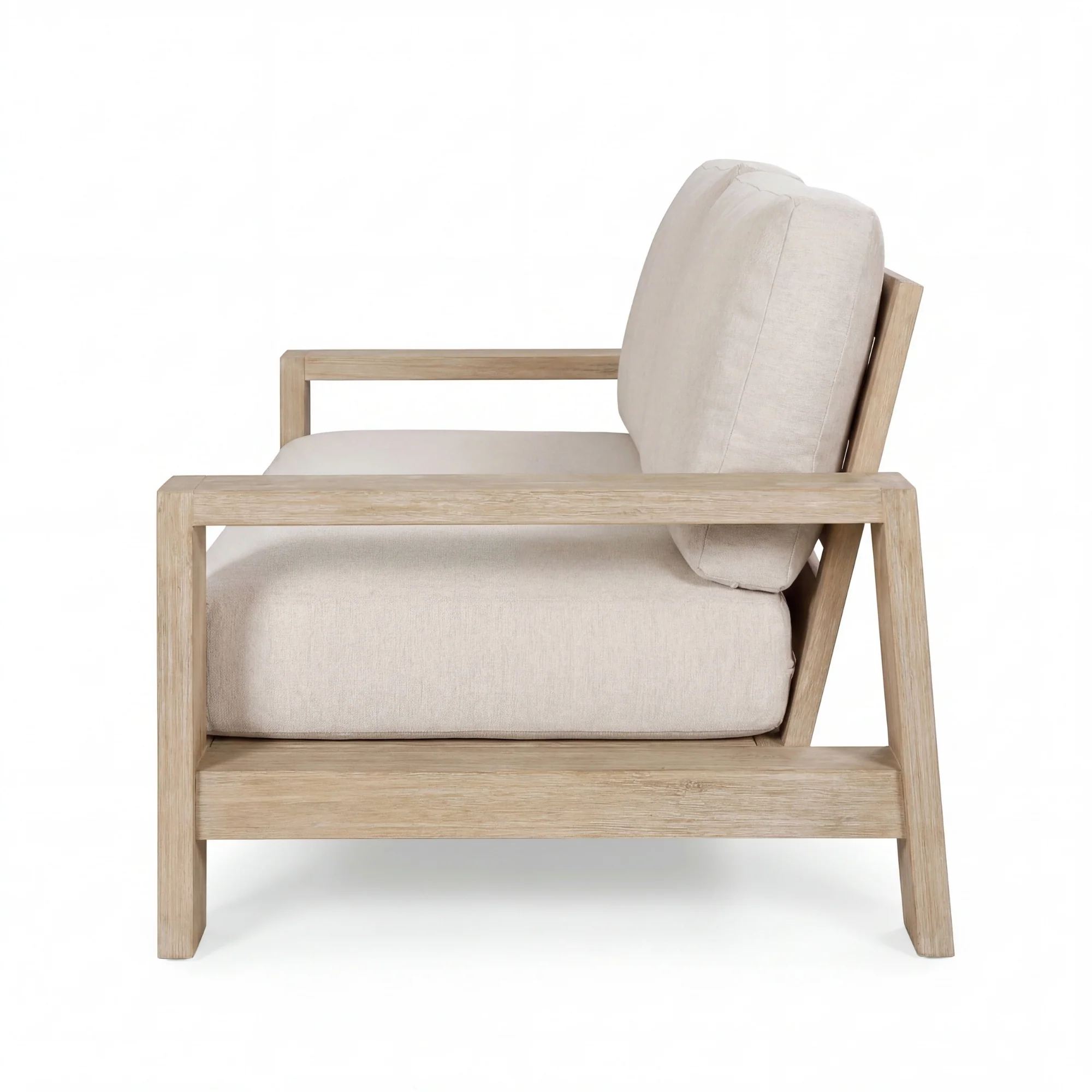 Stud 2 Seater Outdoor Sofa Lounge White Wash - Image 6