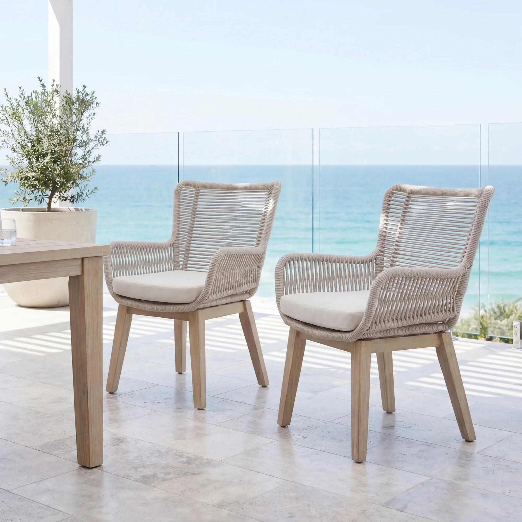Stud 2pc Set Outdoor Chair White Wash - Image 3