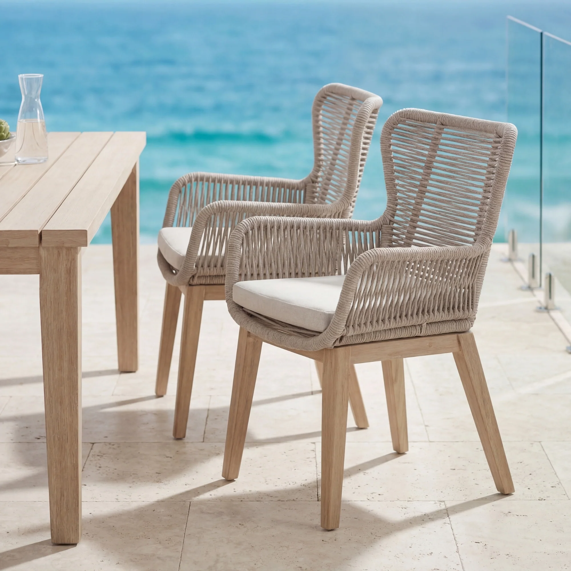 Stud 2pc Set Outdoor Chair White Wash - Image 4