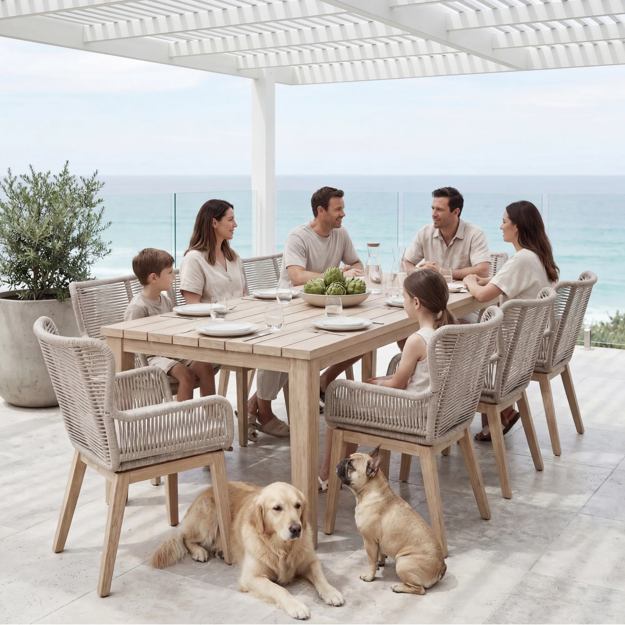Stud 2pc Set Outdoor Chair White Wash - Image 5