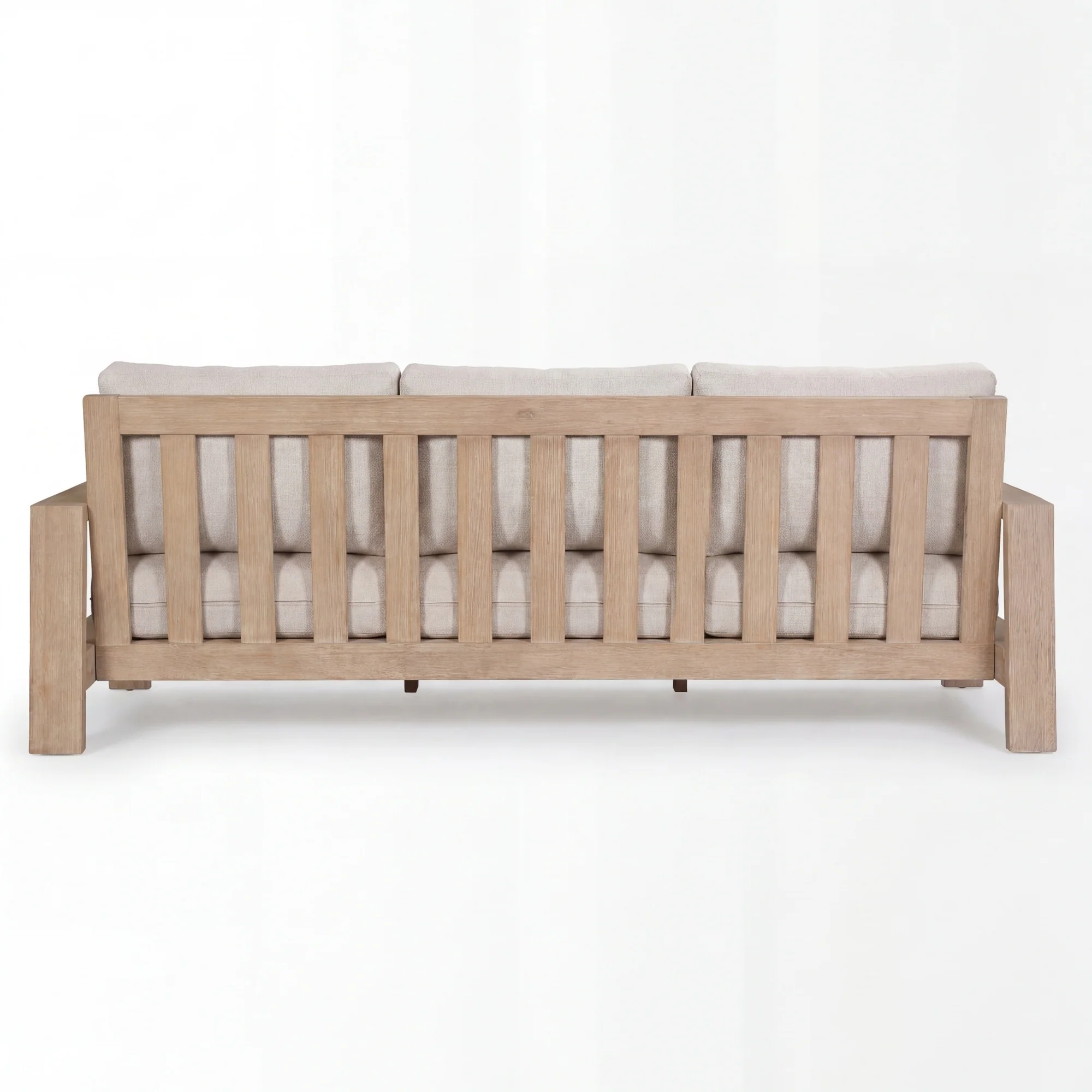 Stud 3 Seater Outdoor Sofa Lounge White Wash - Image 7