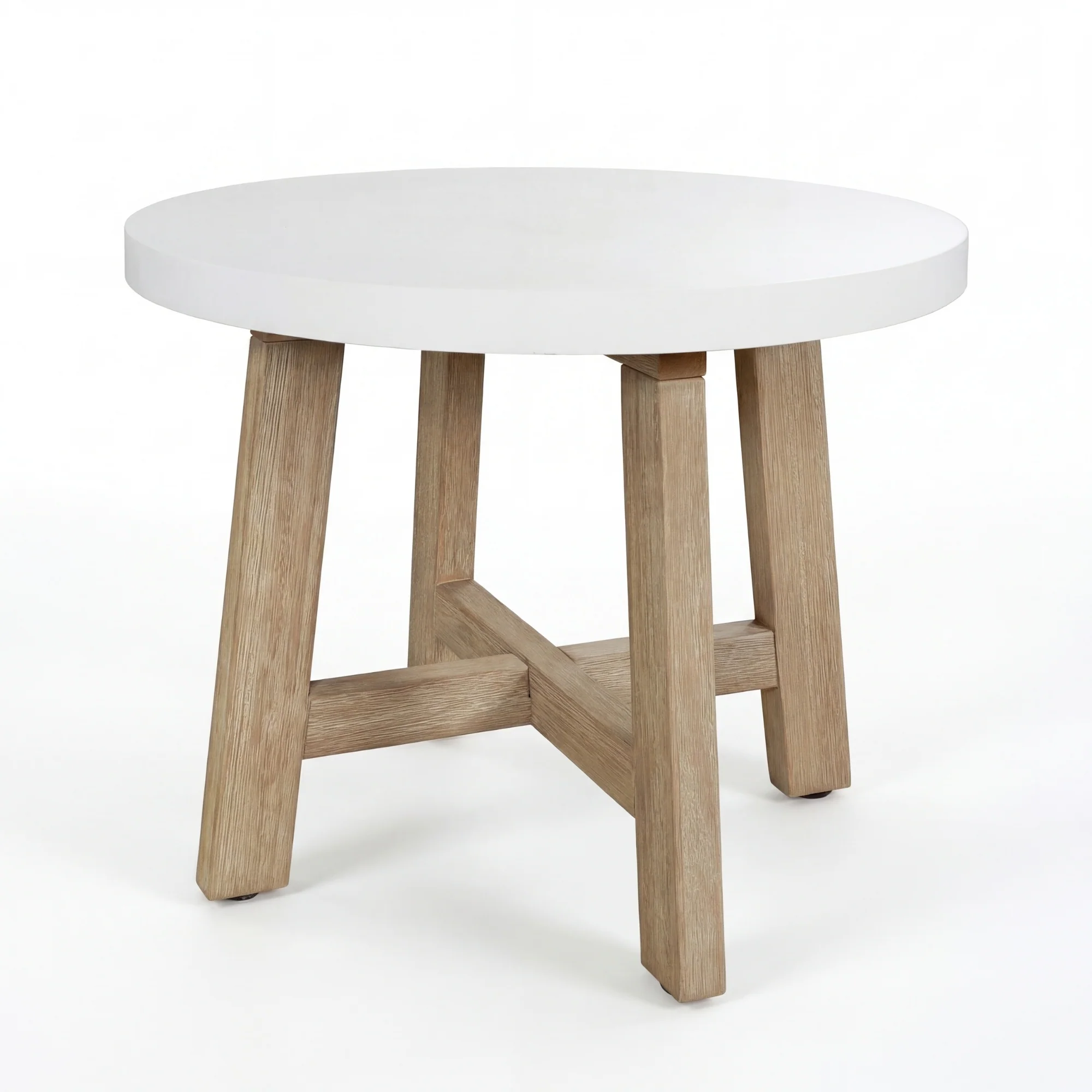 Stud 3pc Chat Set Outdoor Chair Coffee Table White Wash - Image 7