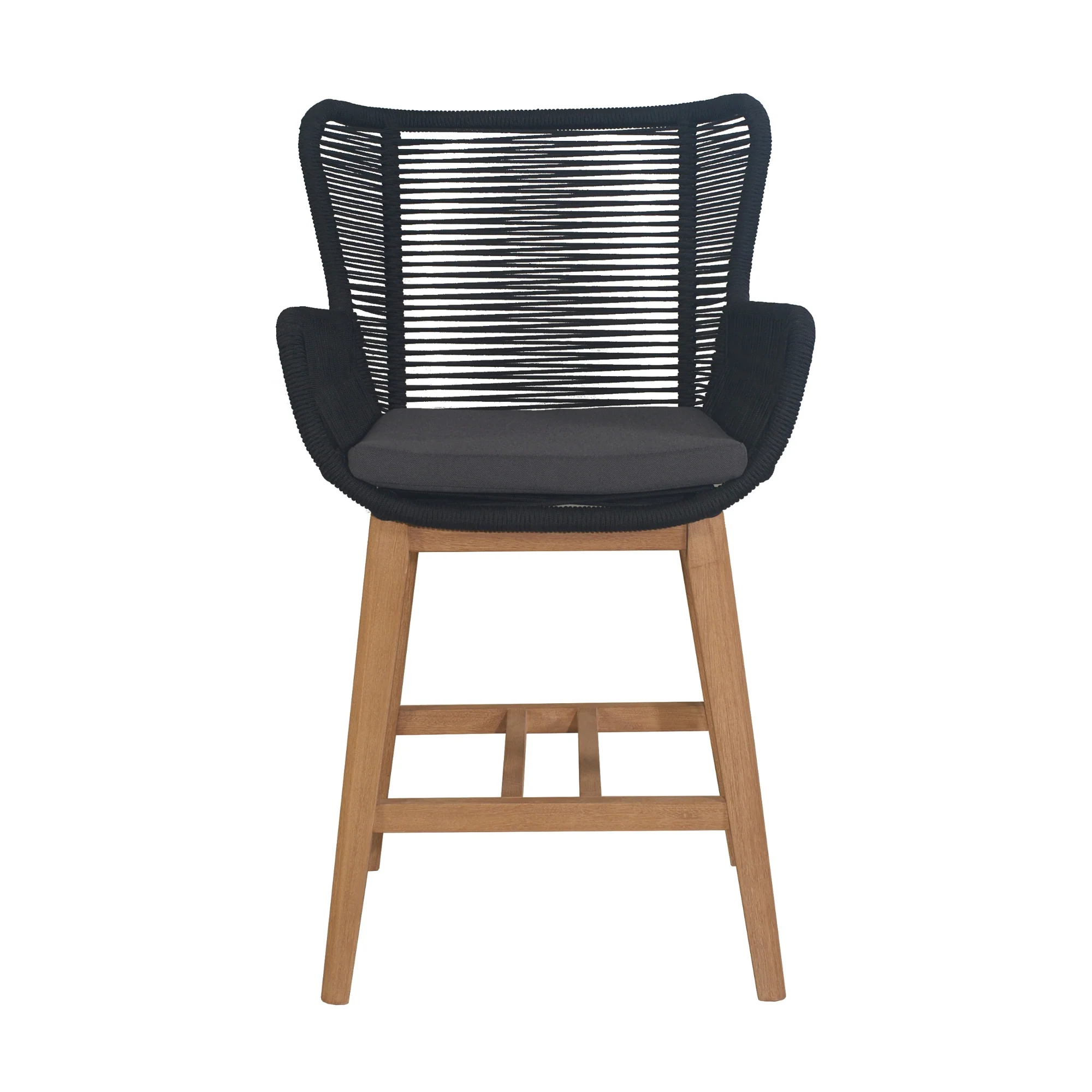 Stud 7pc Outdoor High Bar Dining Set 6 Barstool Chair 240cm Timber Table - Image 6