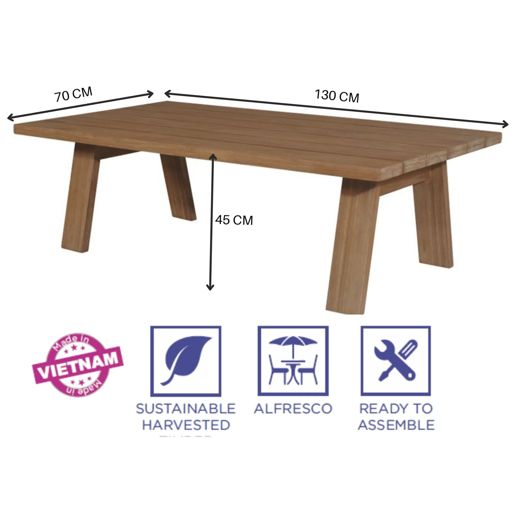 Stud Outdoor Coffee Table - Image 3