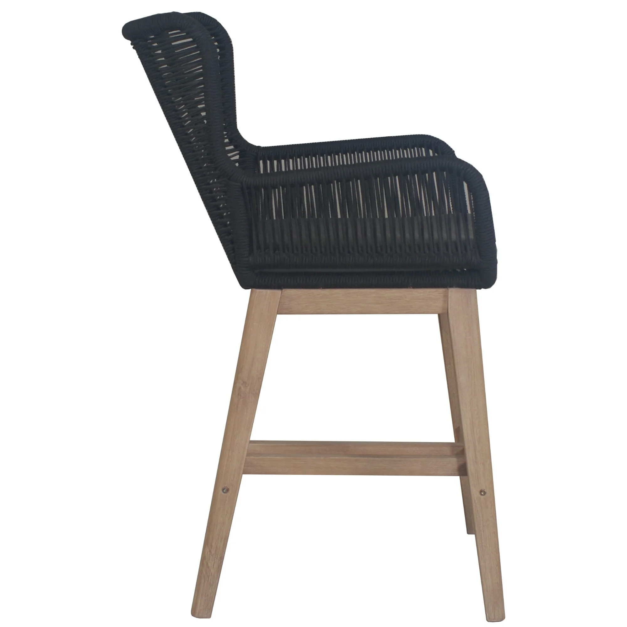 Stud Set of 2 Outdoor High Bar Dining Chair - Image 5