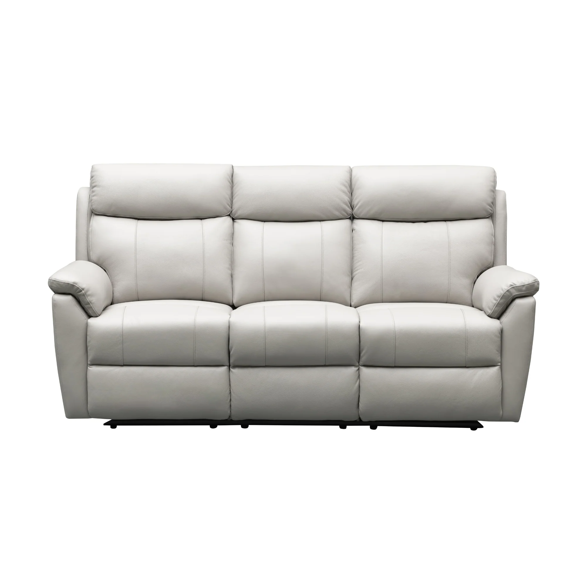 Sundance 3+1+1 Seater Set Recliner Split Leather Lounge Chair Light Grey - Image 3