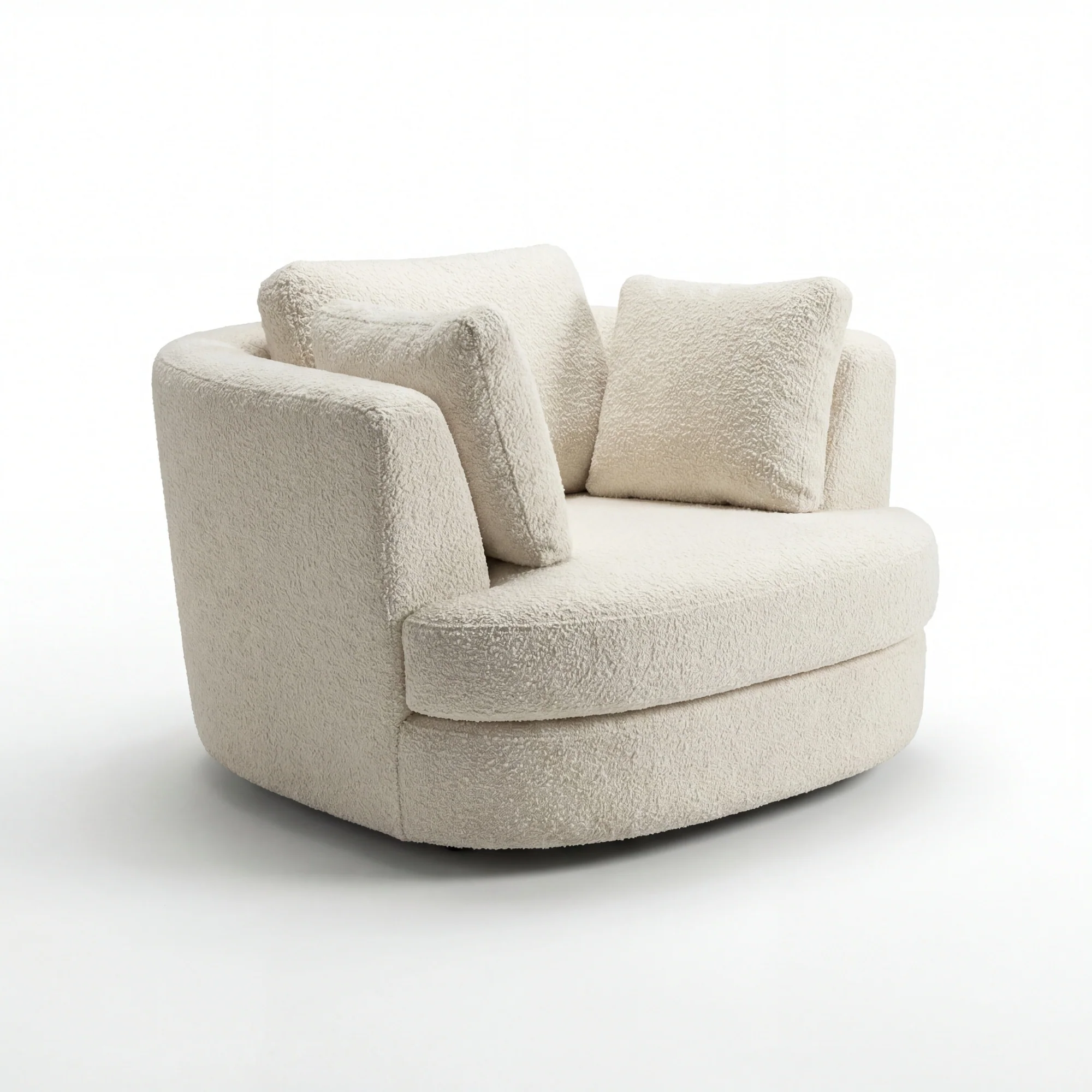 Sunshine Swivel Accent Chair Steel Grey Snow White - Image 2
