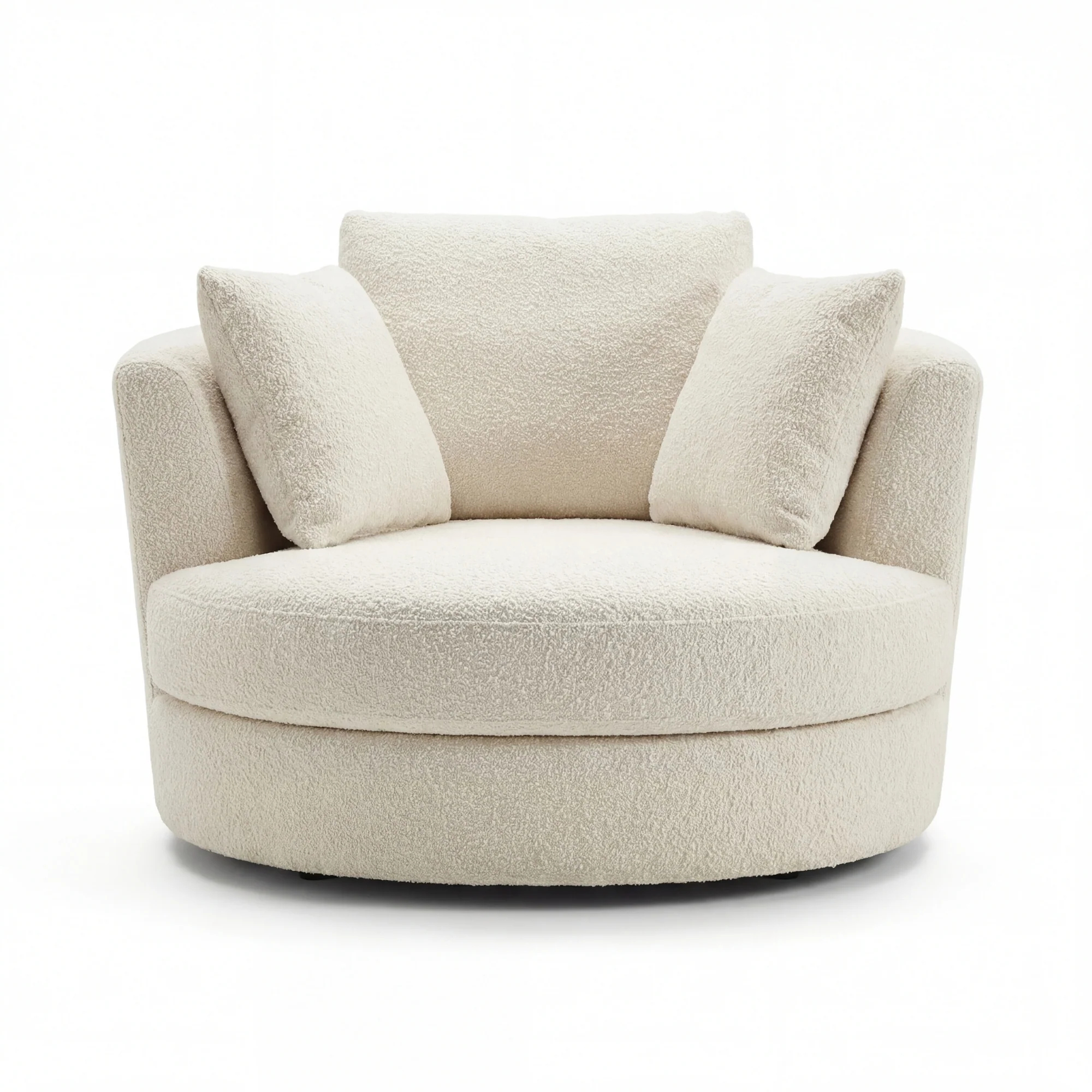 Sunshine Swivel Accent Chair Steel Grey Snow White - Image 6