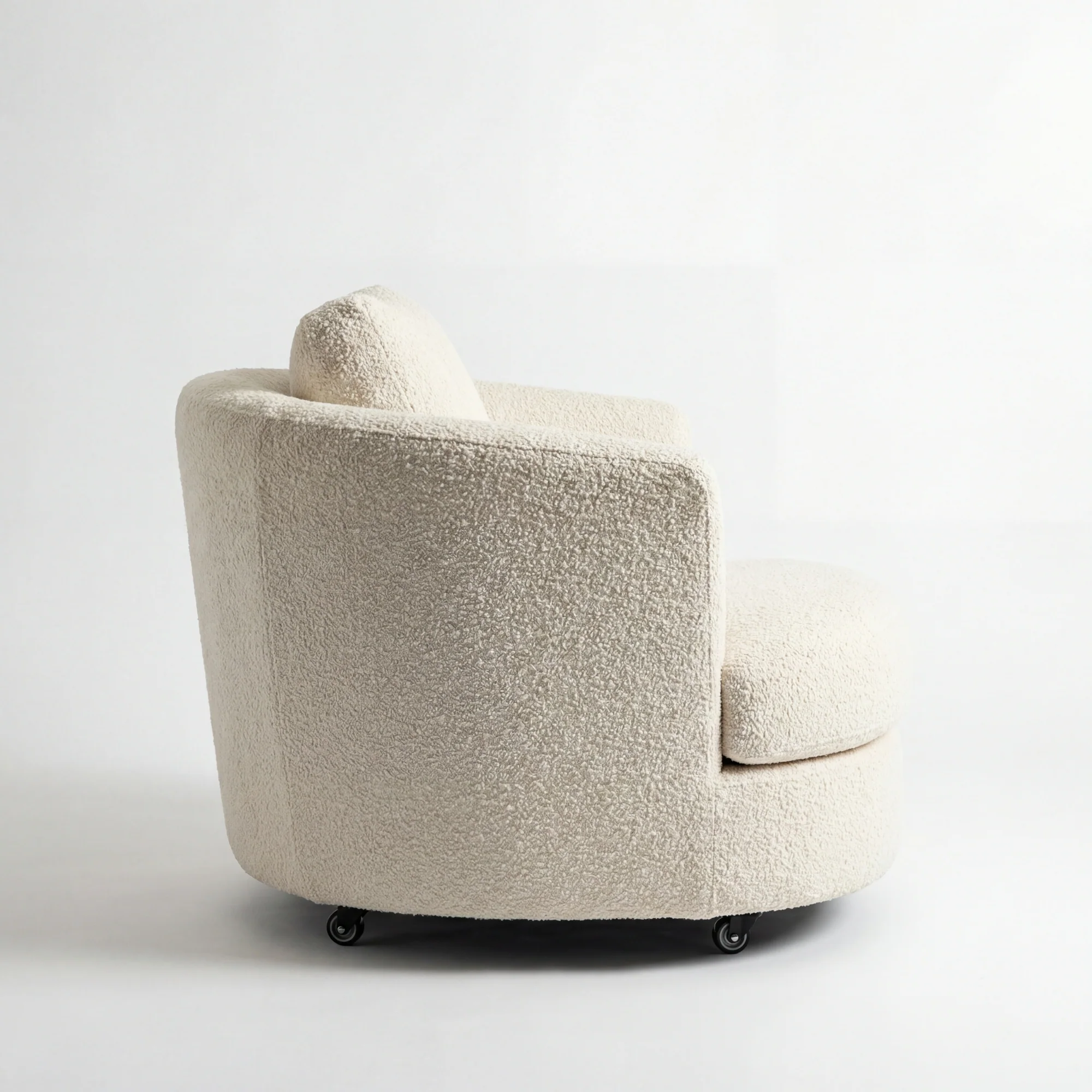 Sunshine Swivel Accent Chair Steel Grey Snow White - Image 7