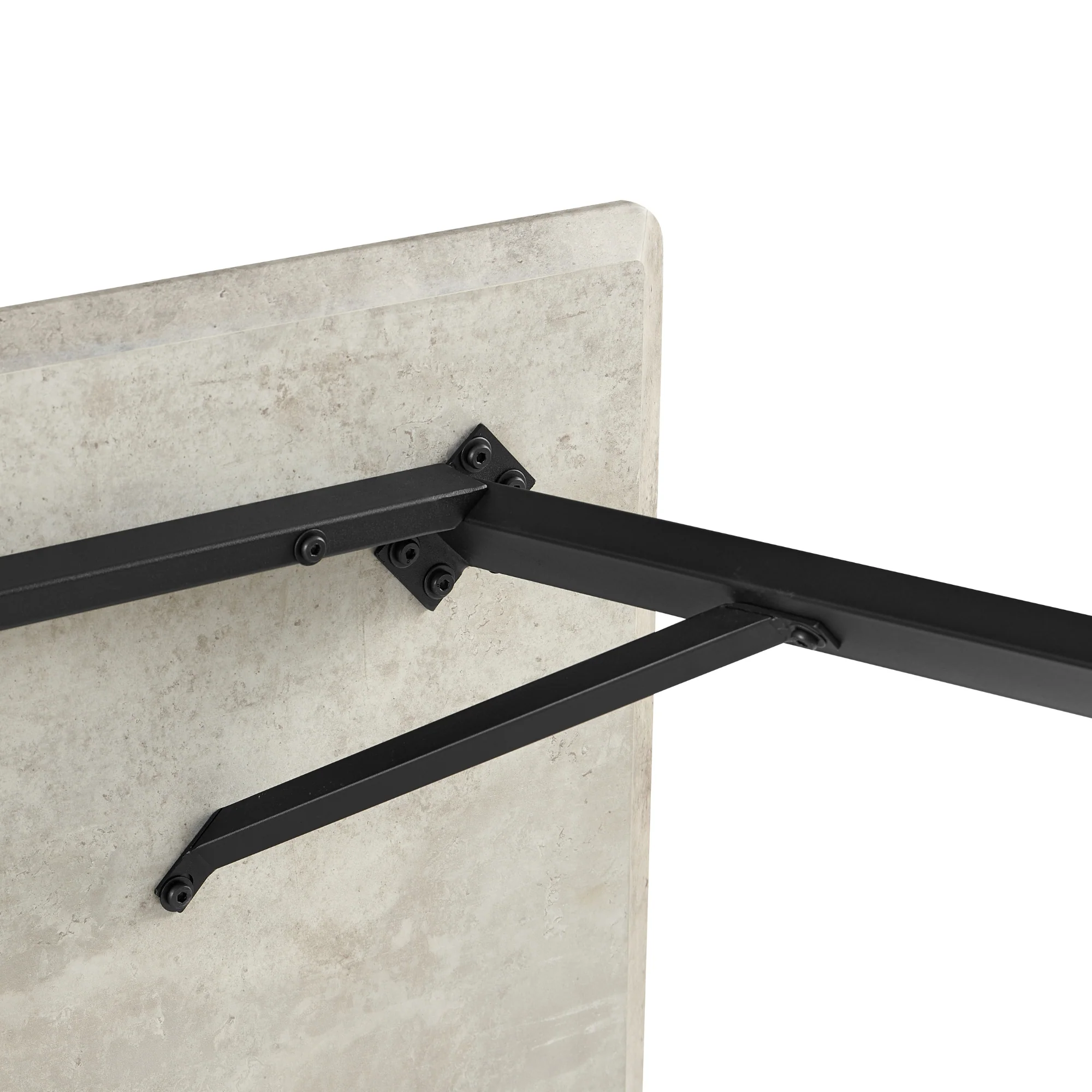 Supreme 200cm Dining Table Faux Marble Melamine Top Stone Grey - Image 8