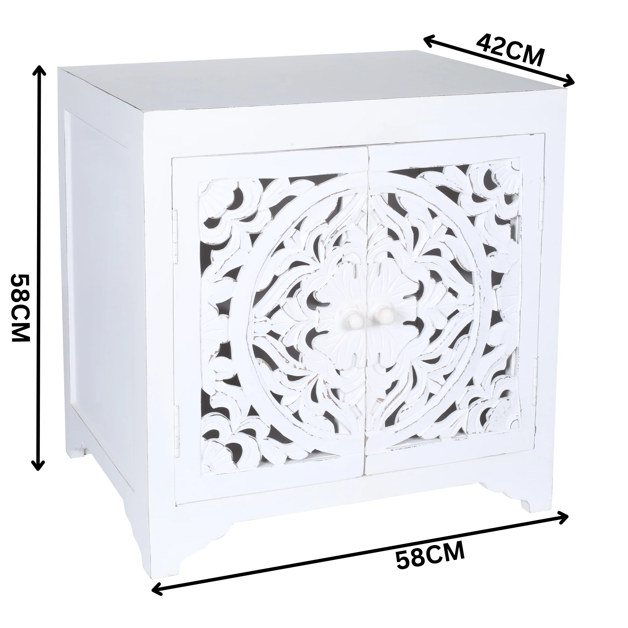 Surya Bedside Table White - Image 3