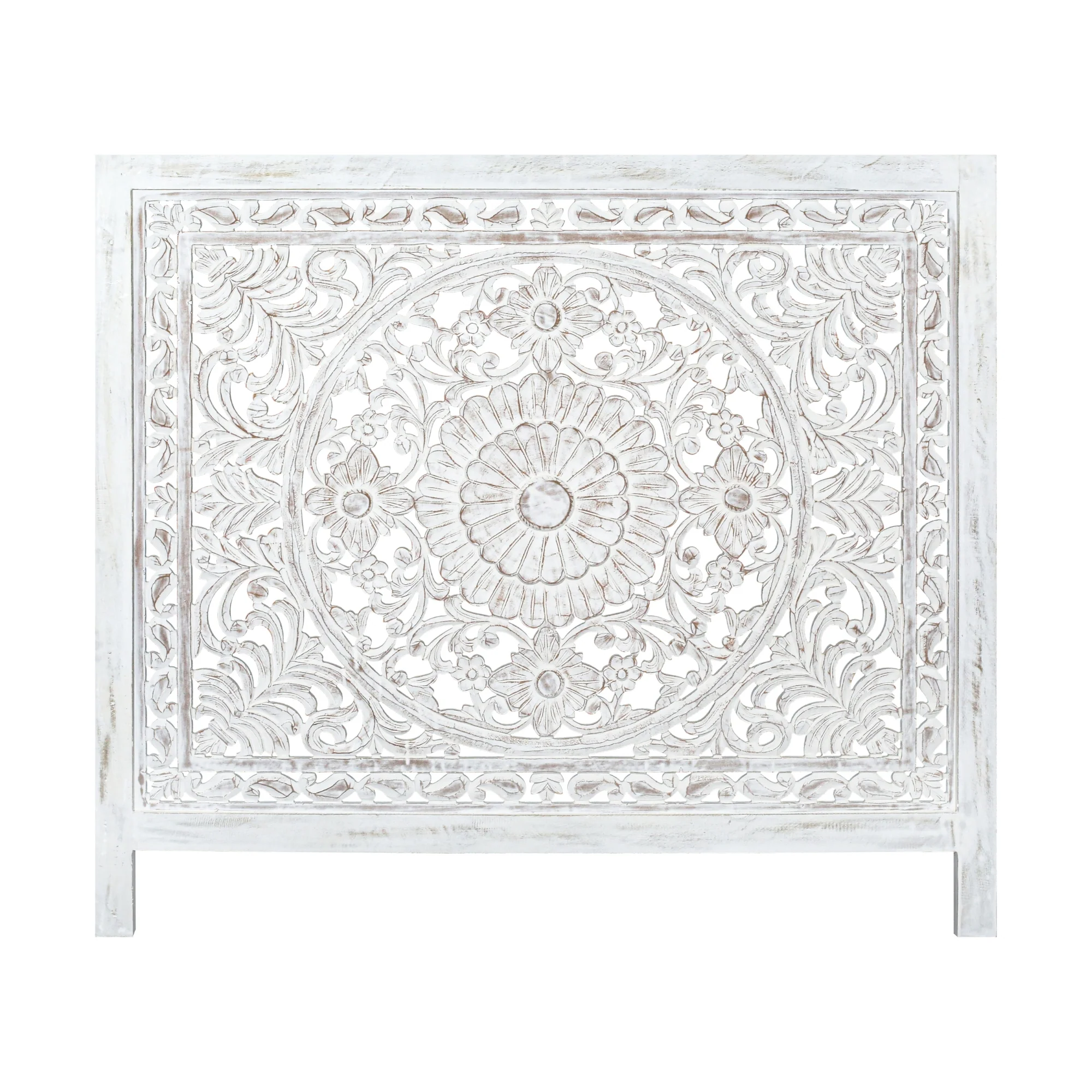 Surya Queen Bed Headboard Bed Head White - Image 2