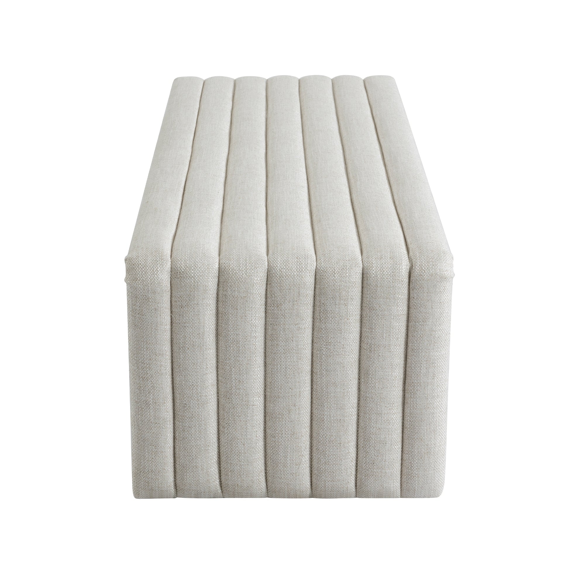 Tasker 140cm Linen Bench Ottoman Natural - Image 3