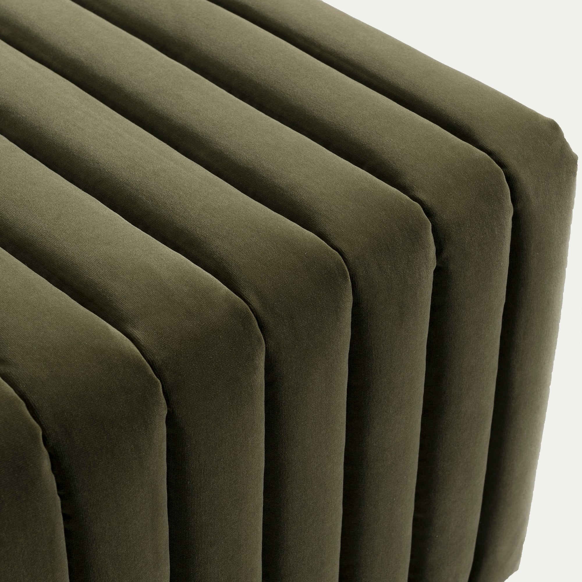 Tasker 55cm Velvet Ottoman Moss - Image 5