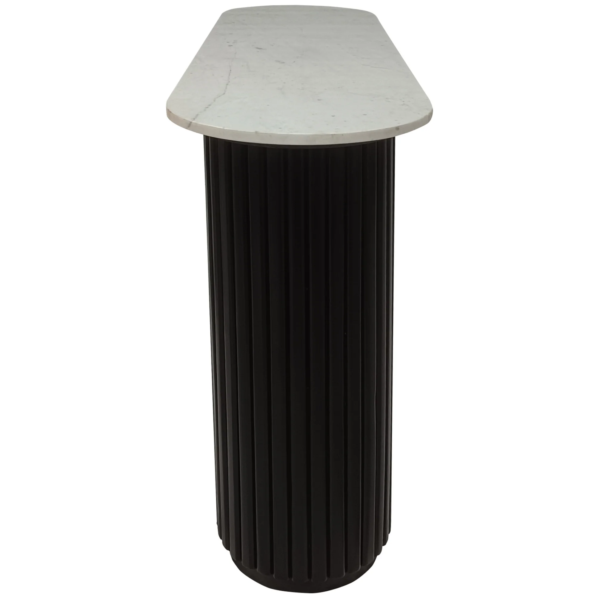 Terri 130cm Marble Console Table Black White - Image 7