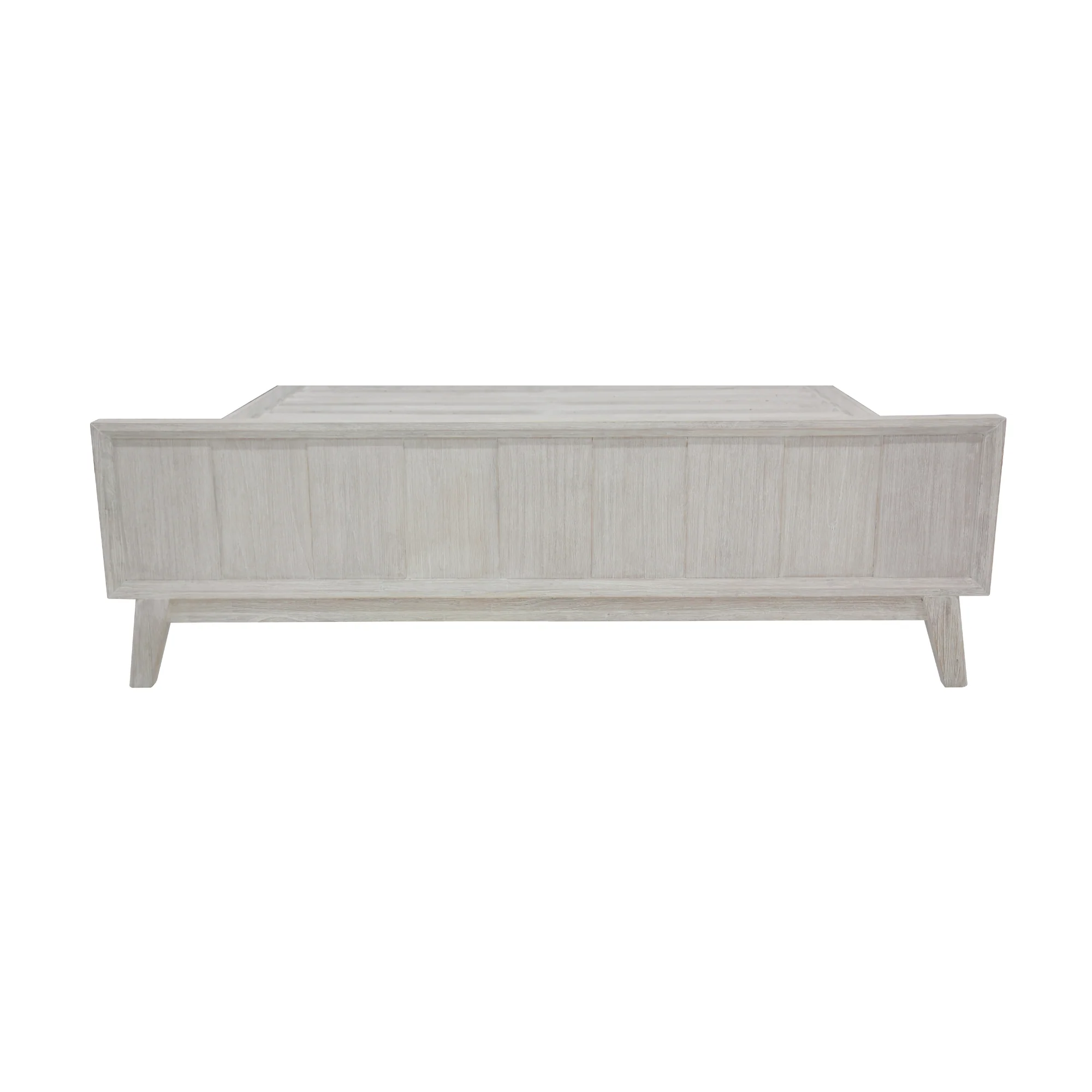 The Croft Double Bed Frame Acacia Timber Frame White Washed - Image 3