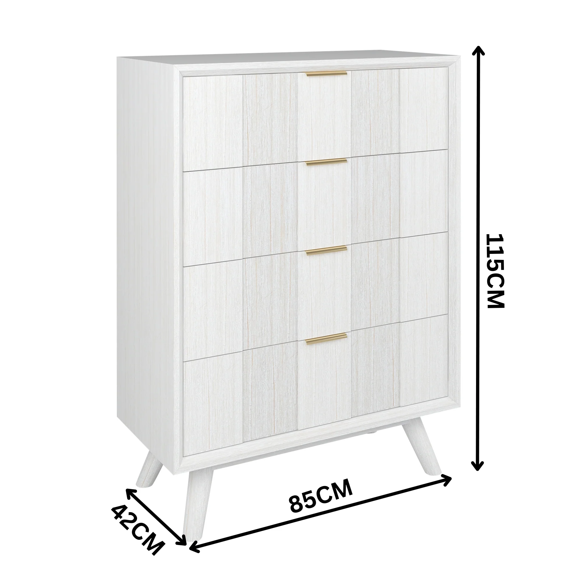 The Croft Tallboy White Washed - Image 2