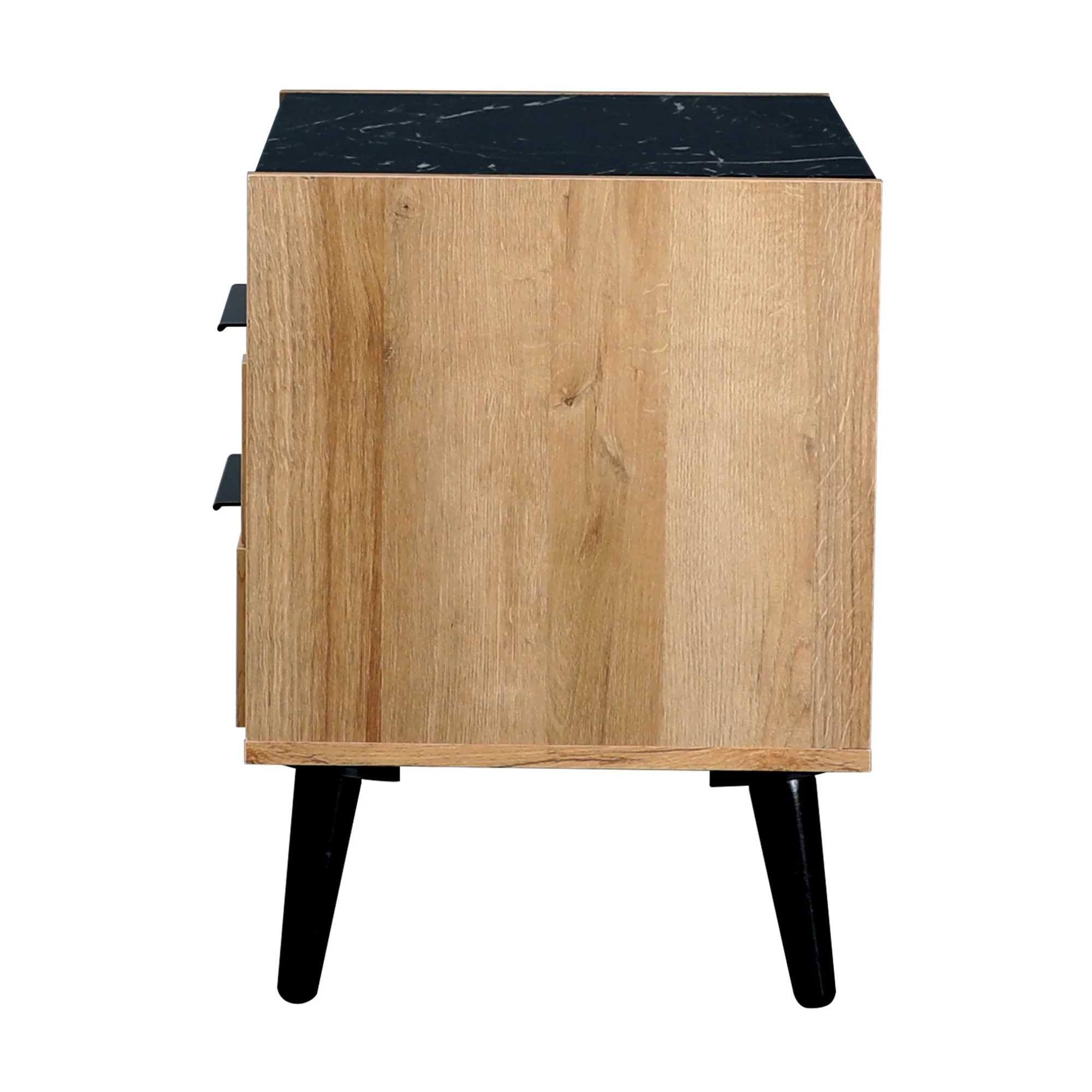 Thelma 2 Drawers Bedside Table Mango Oak - Image 7