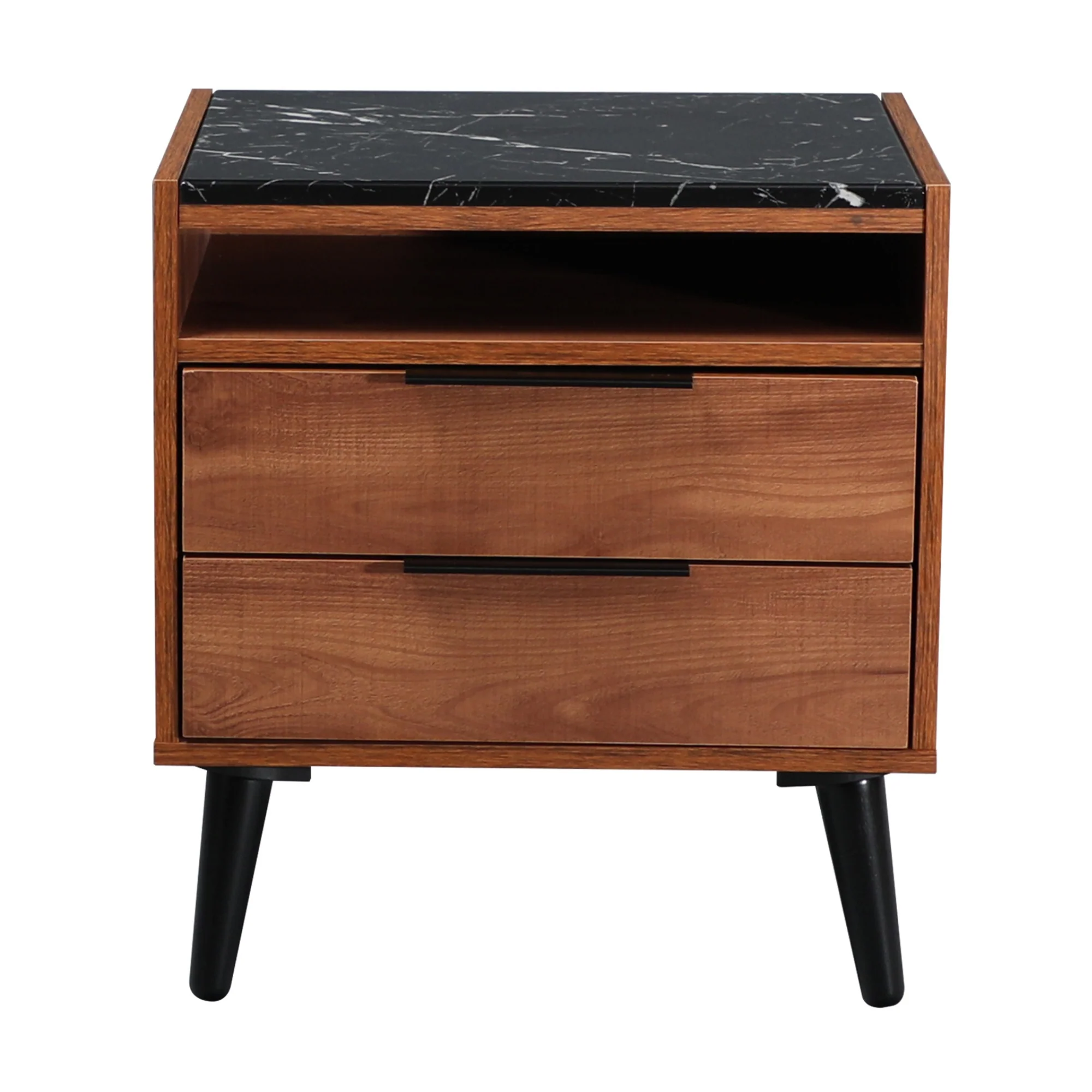 Thelma 2 Drawers Bedside Table Riviera Oak - Image 3