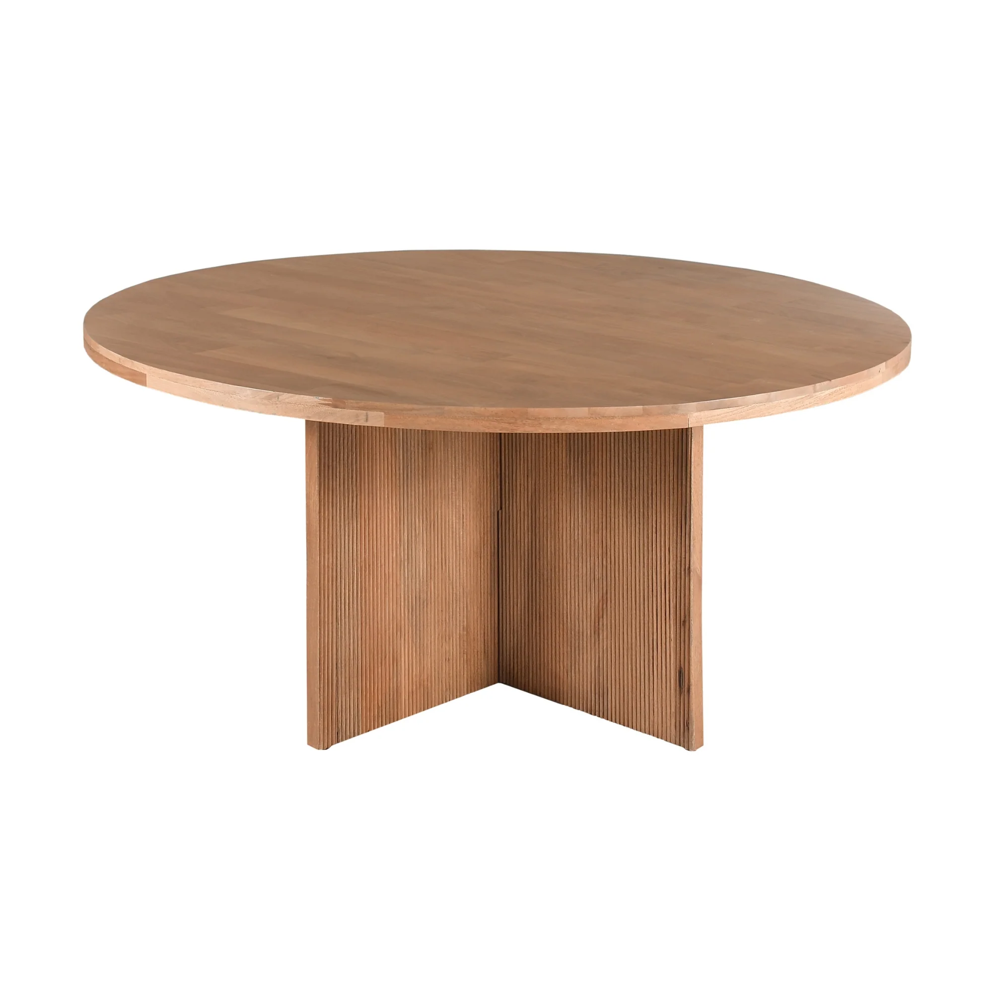 Thorin 160cm Solid Timber Round Dining Table Natural - Image 2