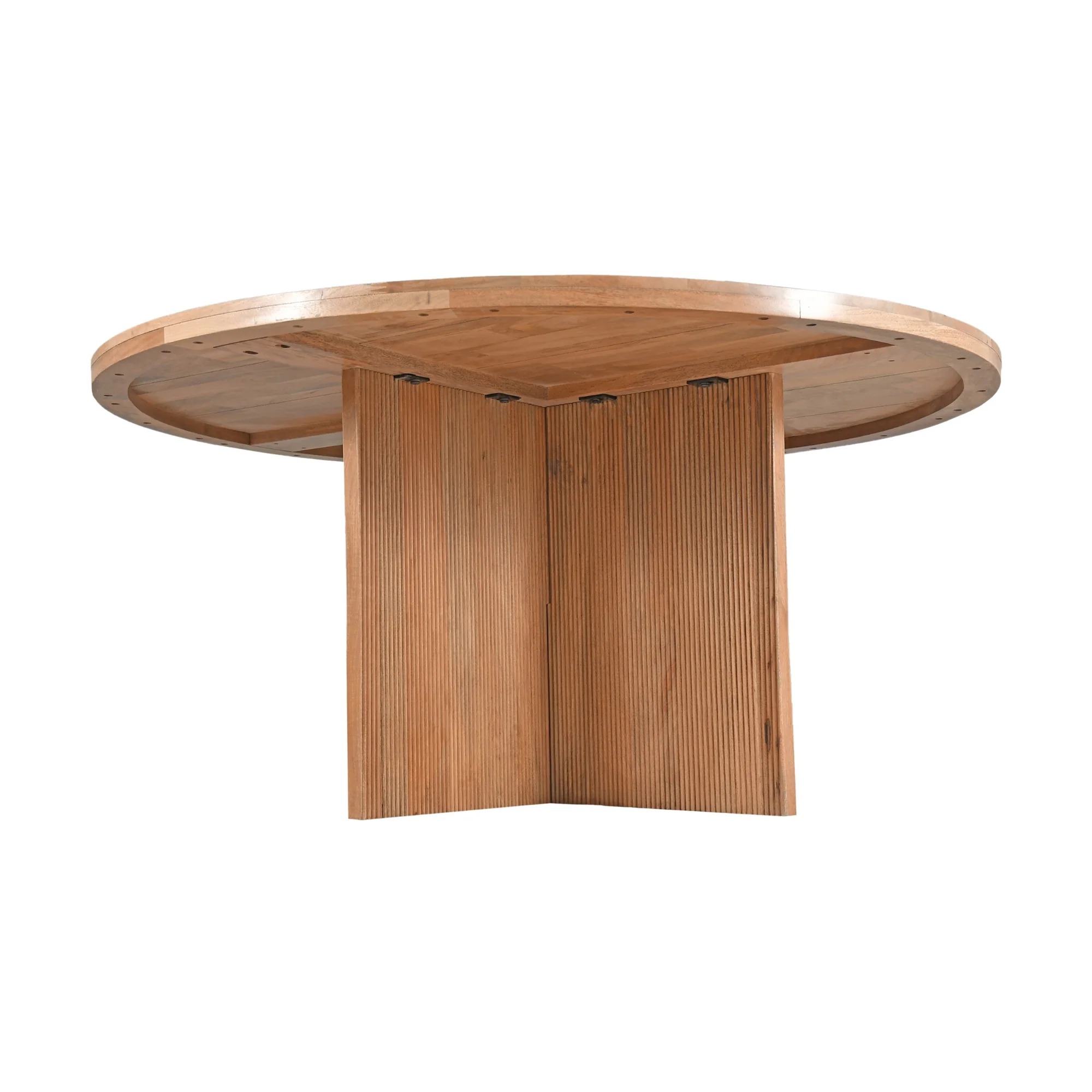 Thorin 160cm Solid Timber Round Dining Table Natural - Image 4