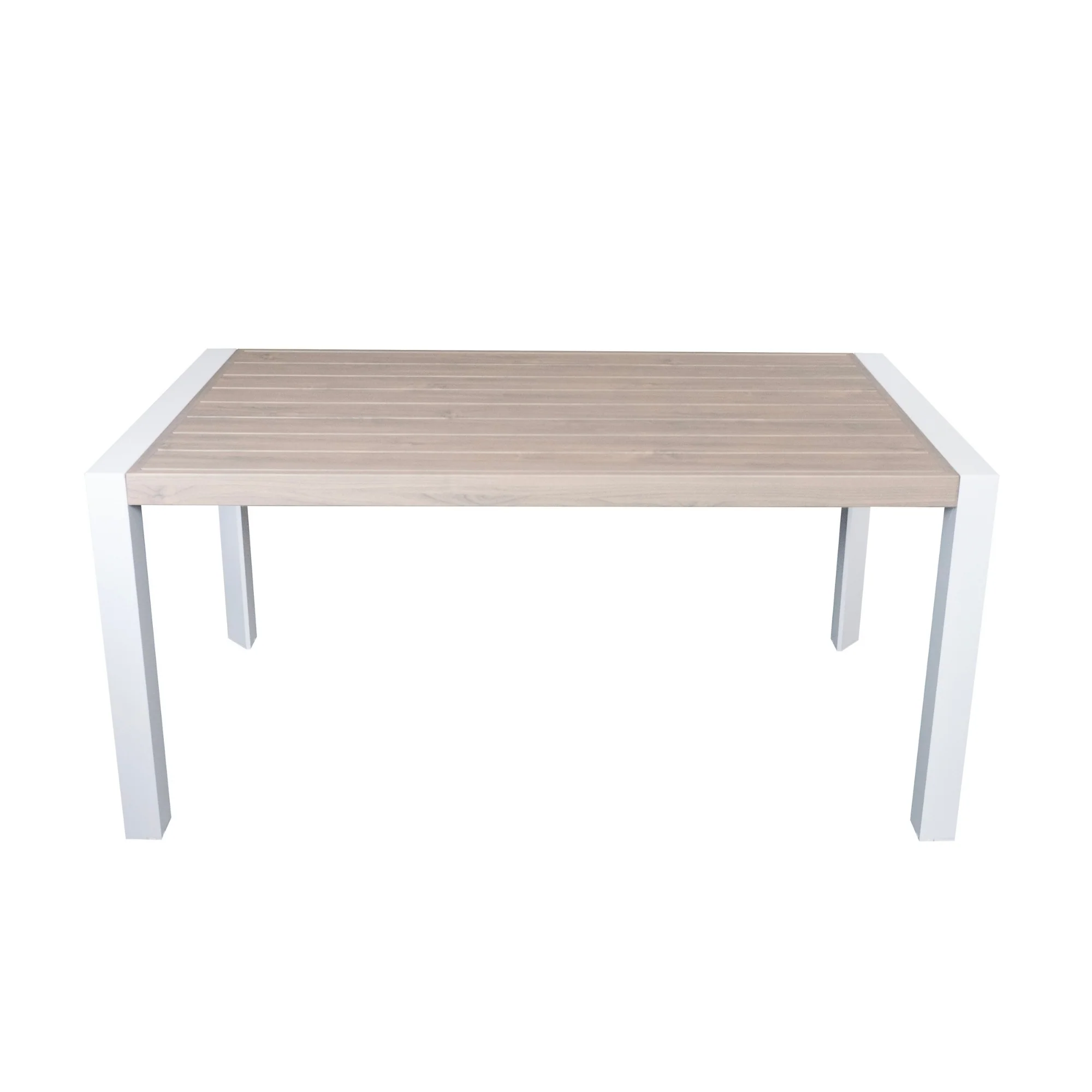 Torres 160cm Outdoor Aluminium Dining Table White - Image 7