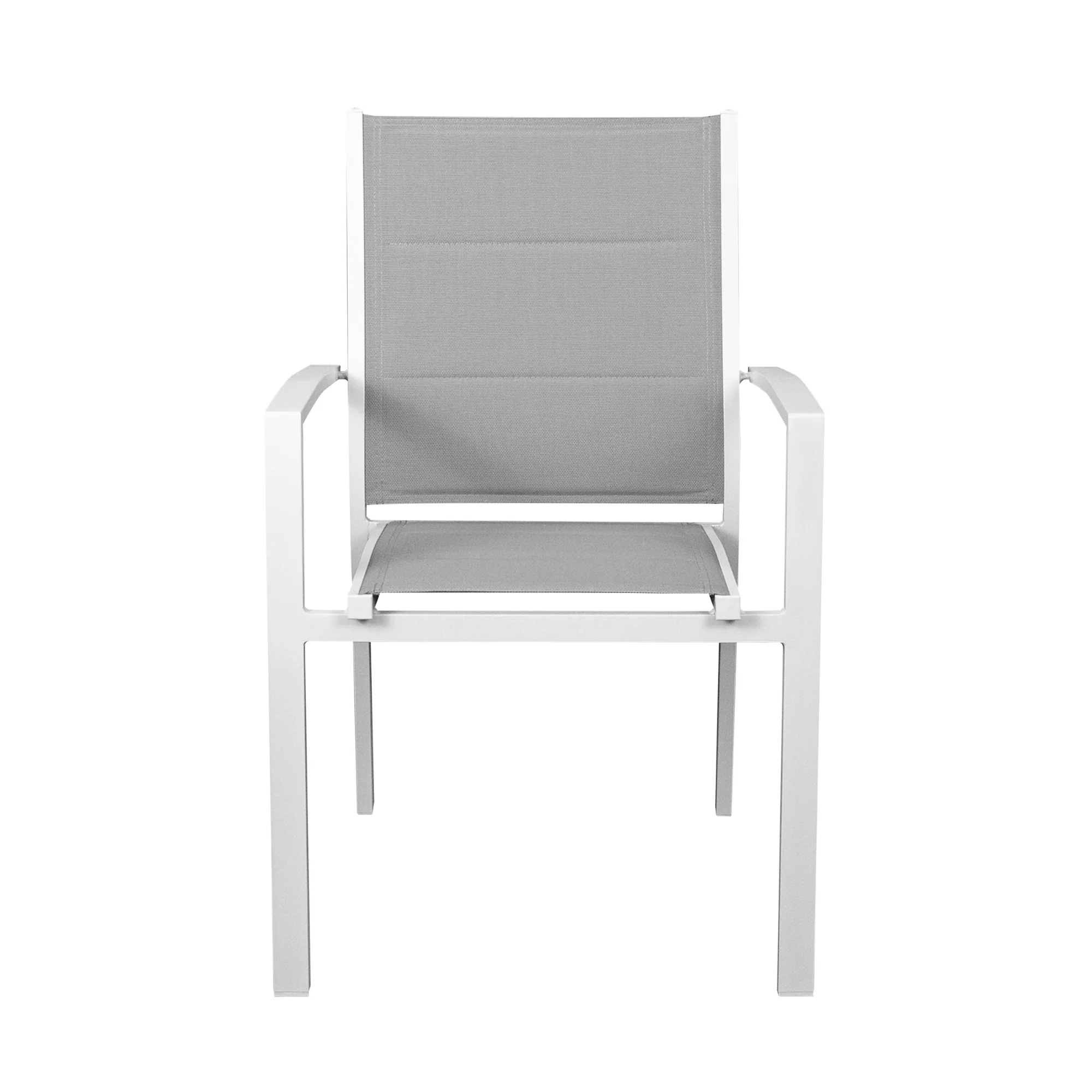 Torres 2pc Set Outdoor Aluminium Dining Chair White - Image 4