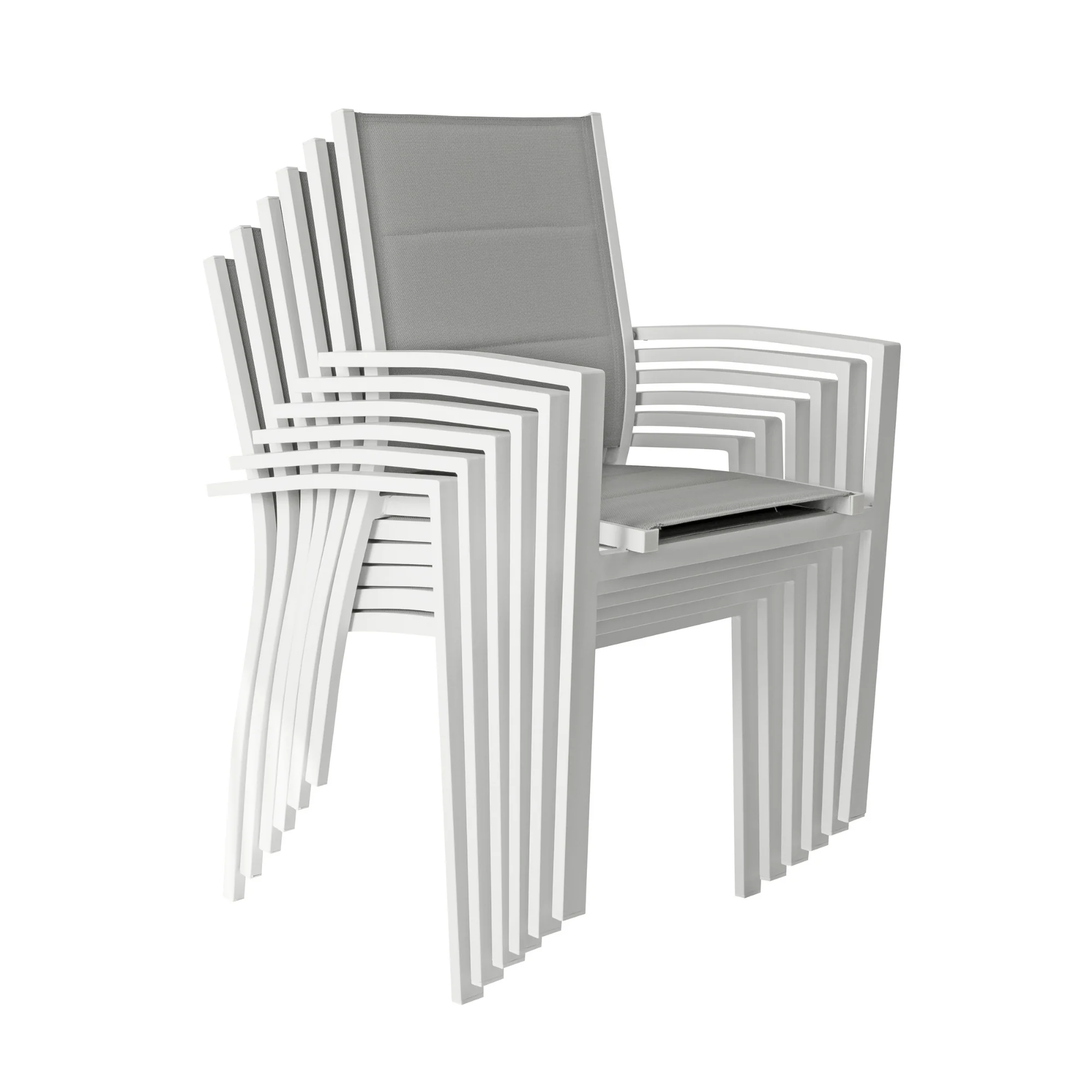 Torres 2pc Set Outdoor Aluminium Dining Chair White - Image 7