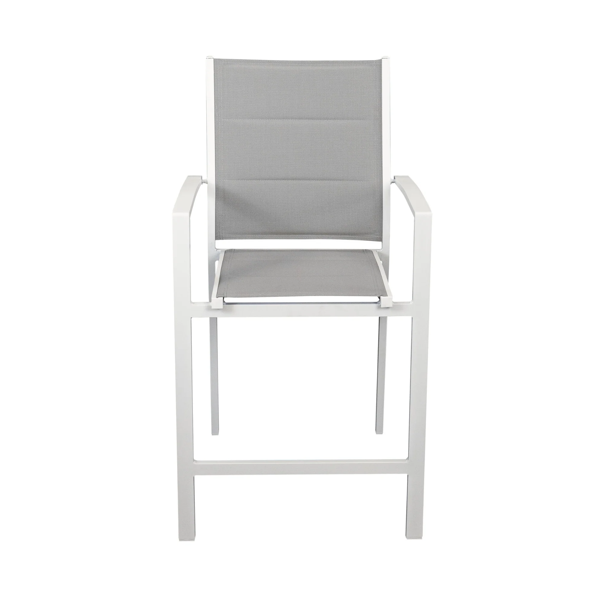 Torres 2pc Set Outdoor Barstool Aluminium Bar Chair White - Image 4