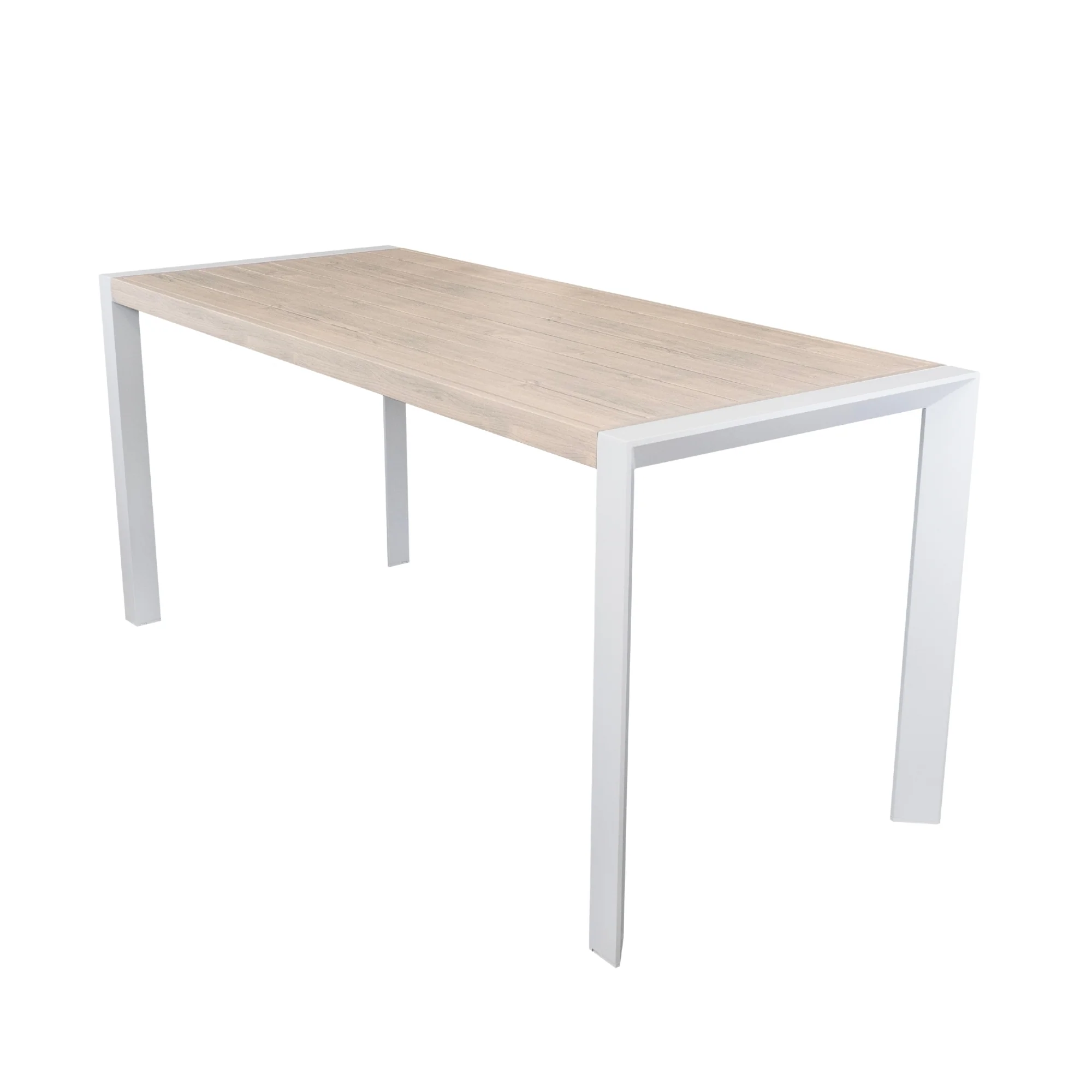 Torres 7pc Set Outdoor Aluminium Bar Table 6 Barstool Chair White - Image 5