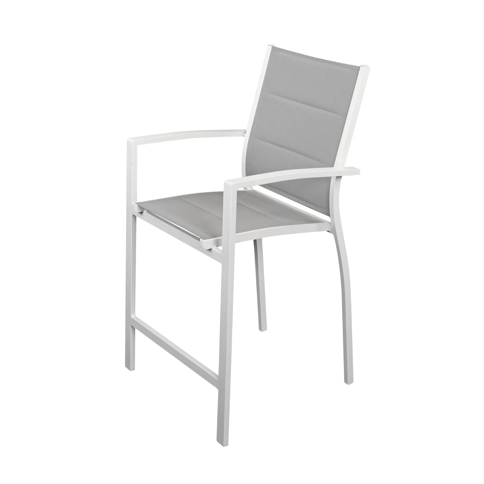 Torres 7pc Set Outdoor Aluminium Bar Table 6 Barstool Chair White - Image 6