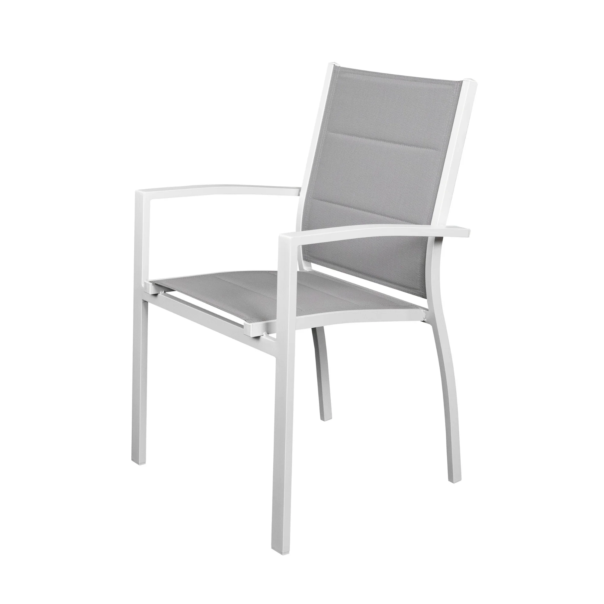 Torres 7pc Set Outdoor Aluminium Dining Table 6 Chair White - Image 6